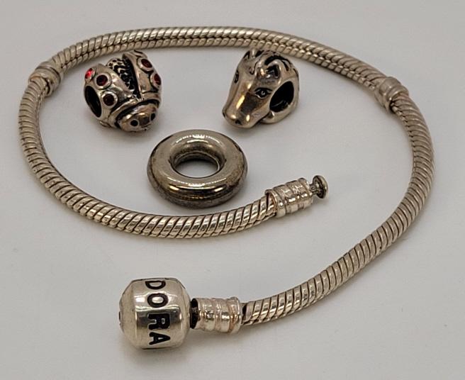 Pandora Bracelet and Charm Grouping (1 of 5)