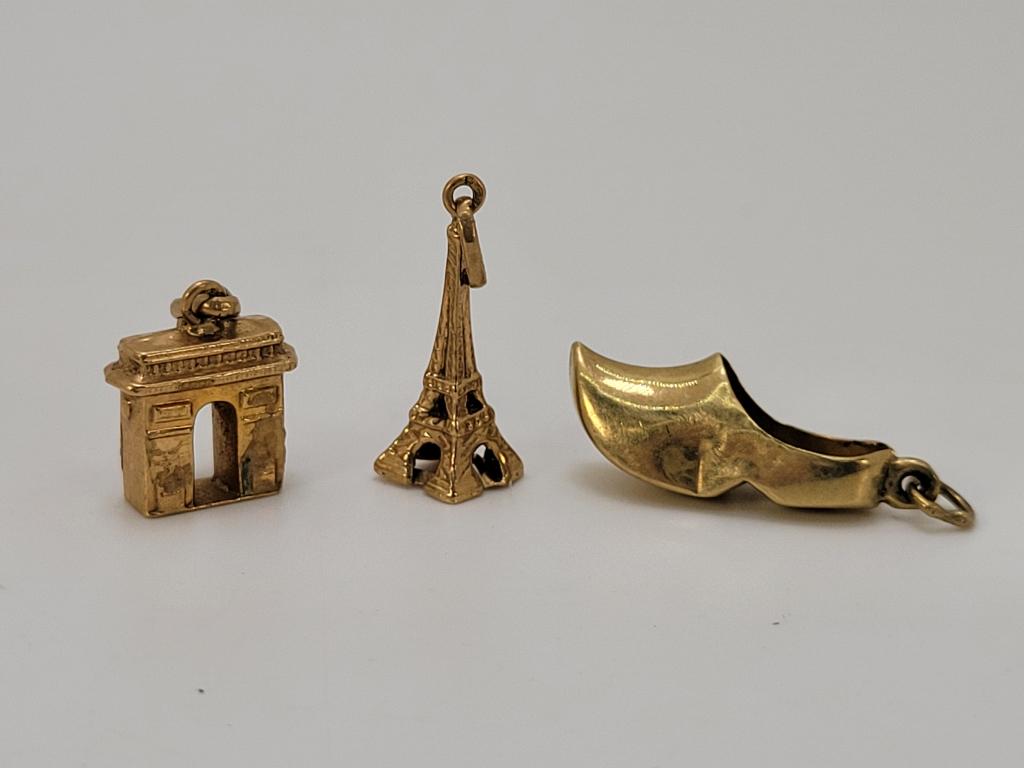 3pc. 14k Gold Bracelet Charms (1 of 5)