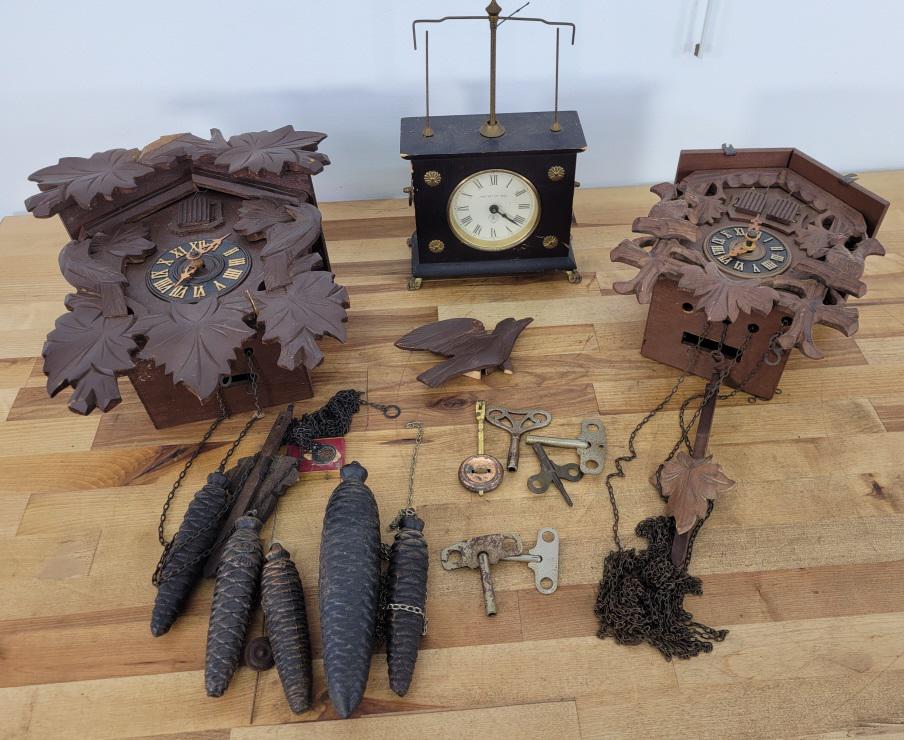 Grouping of Antique Clocks (1 of 7)