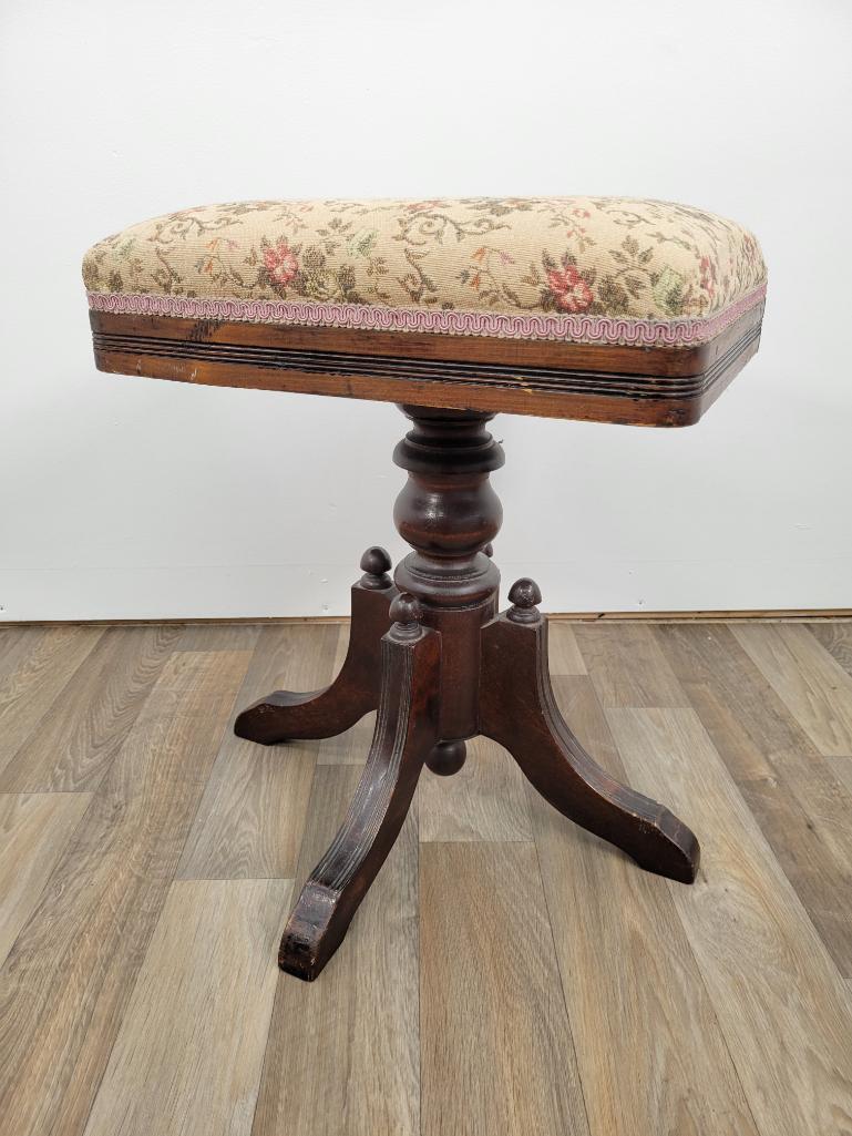 Victorian Walnut Organ Stool (1 of 3)