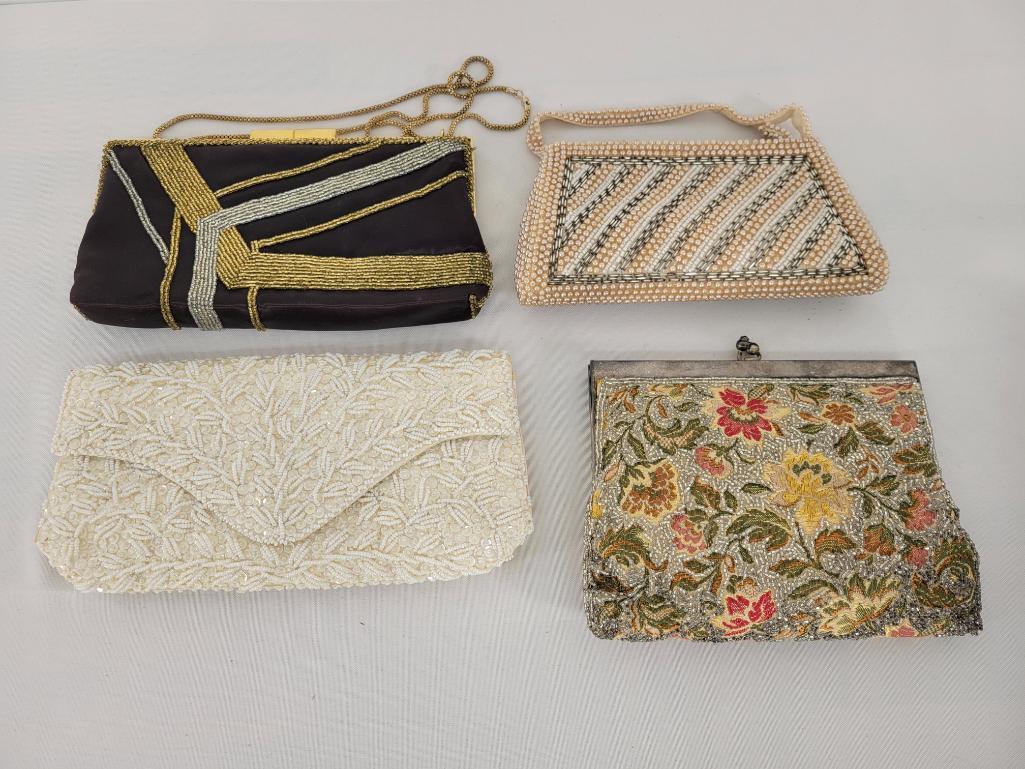 4pc. Vintage Beaded Hand Bags (1 of 9)