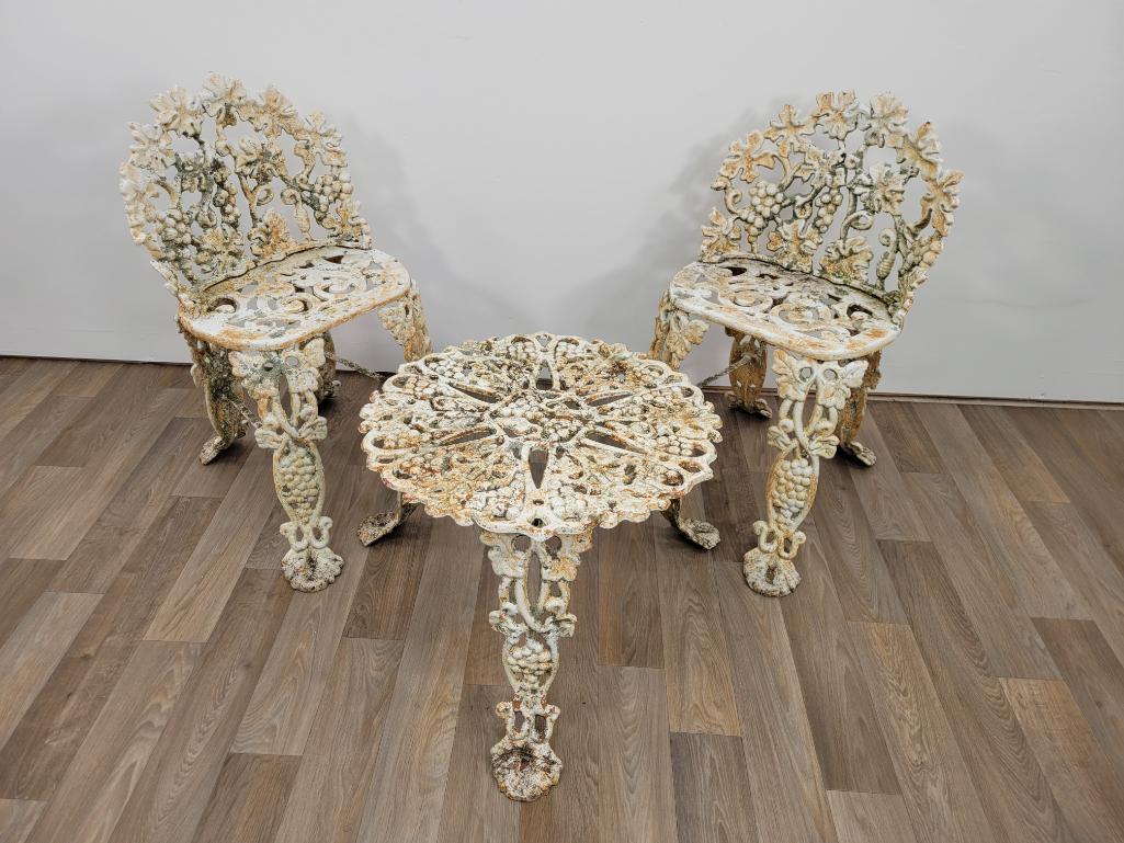 3pc. Antique Cast Iron Outdoor Set (1 of 6)