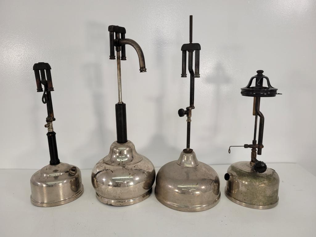4pc Lot of Vintage "Quick Lite" Coleman Lanterns (1 of 3)