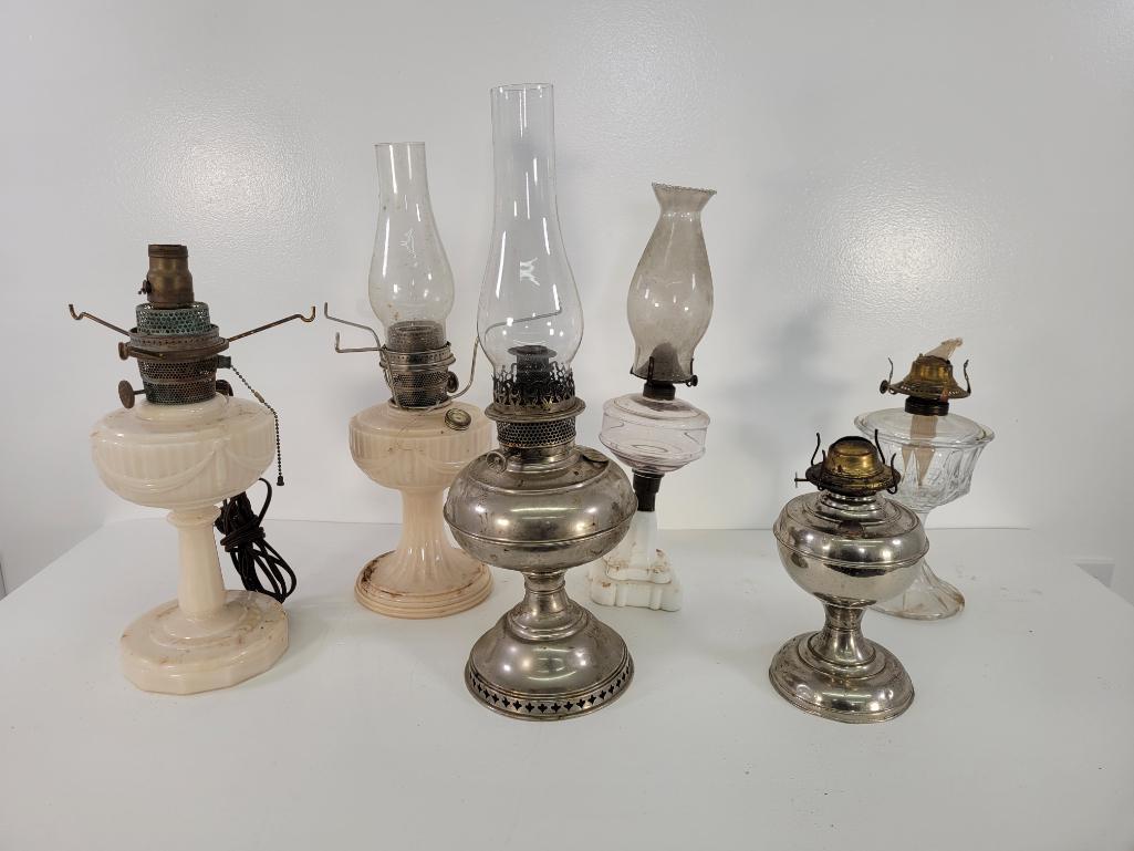 Estate Collection of Oil Lamps - (6pc) (1 of 7)