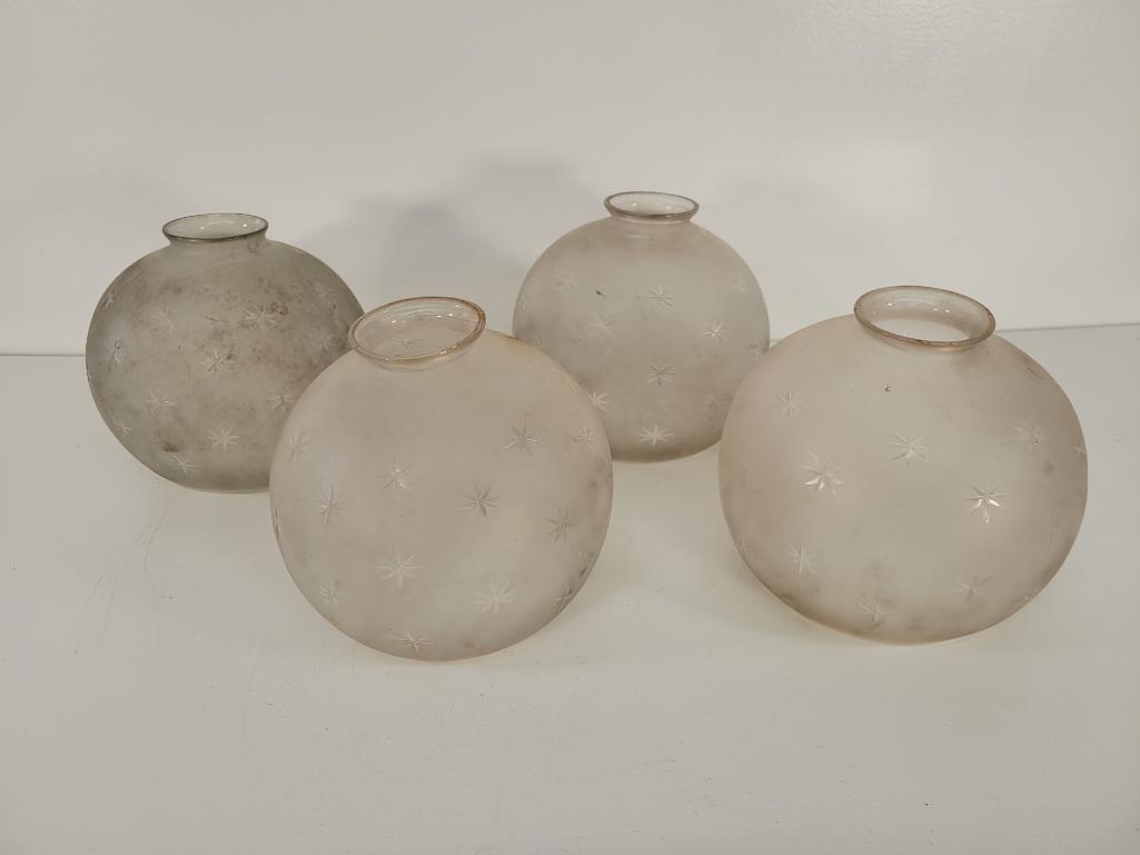 Vintage & Antique Oil Lamp Shades - Lot #8 (4pc) (1 of 7)