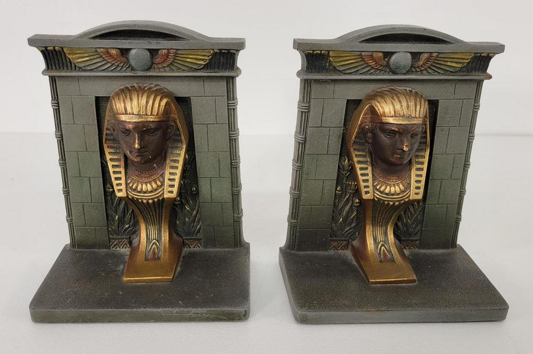 RARE Egyptian Bradley & Hubbard Cast Iron Bookends (1 of 7)