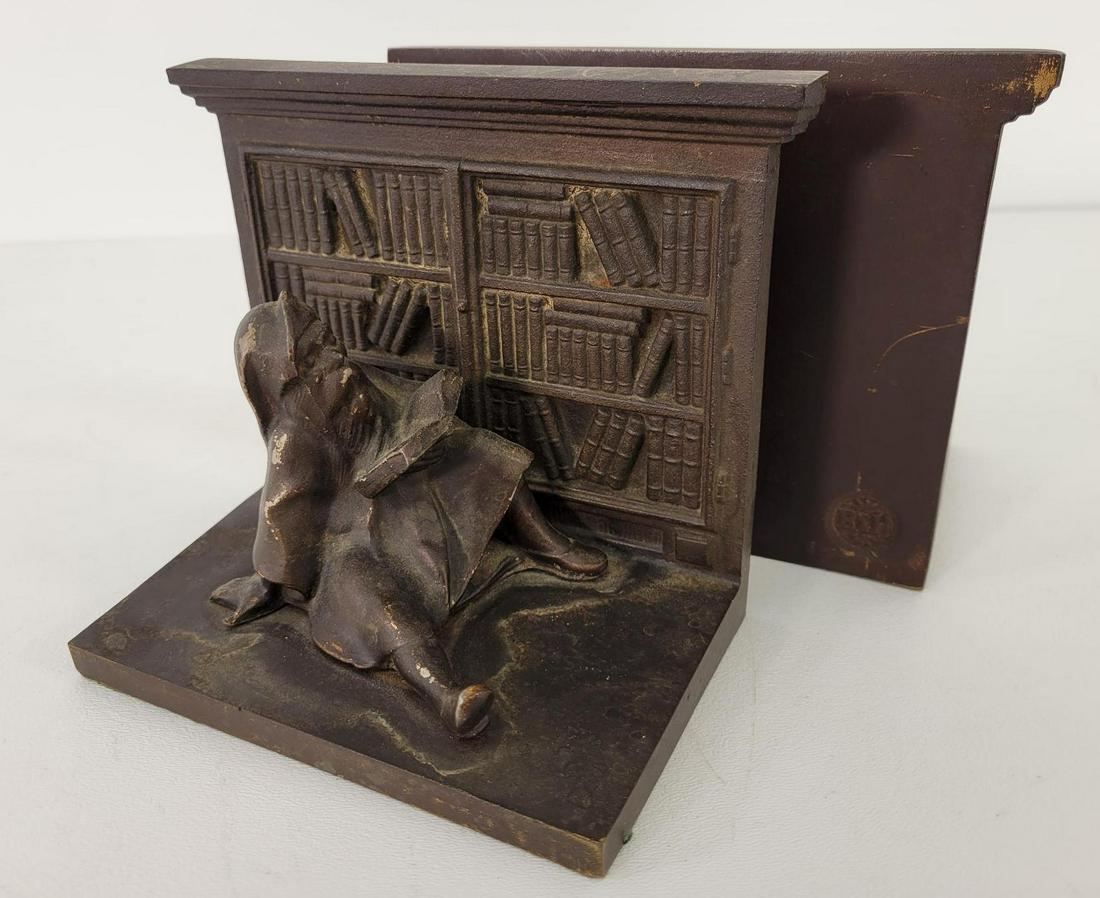 Bradley & Hubbard Cast Iron Library Gnome Bookends (1 of 8)