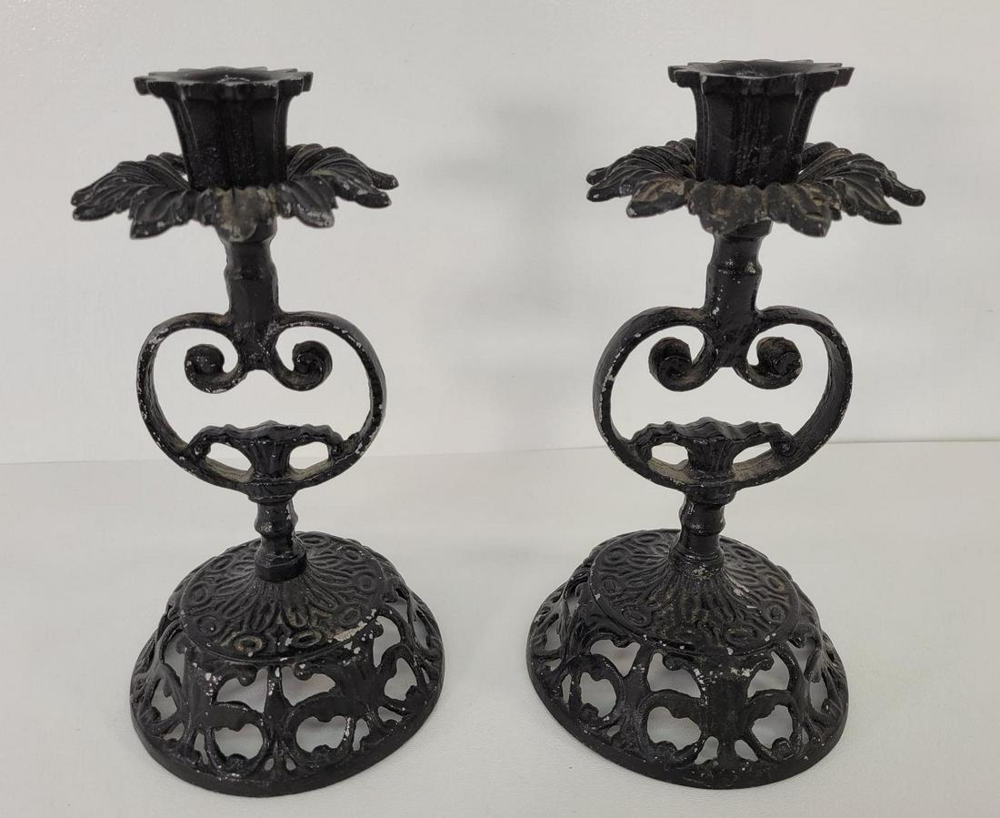 Pair of Bradley & Hubbard Aluminum Candlestick (1 of 7)