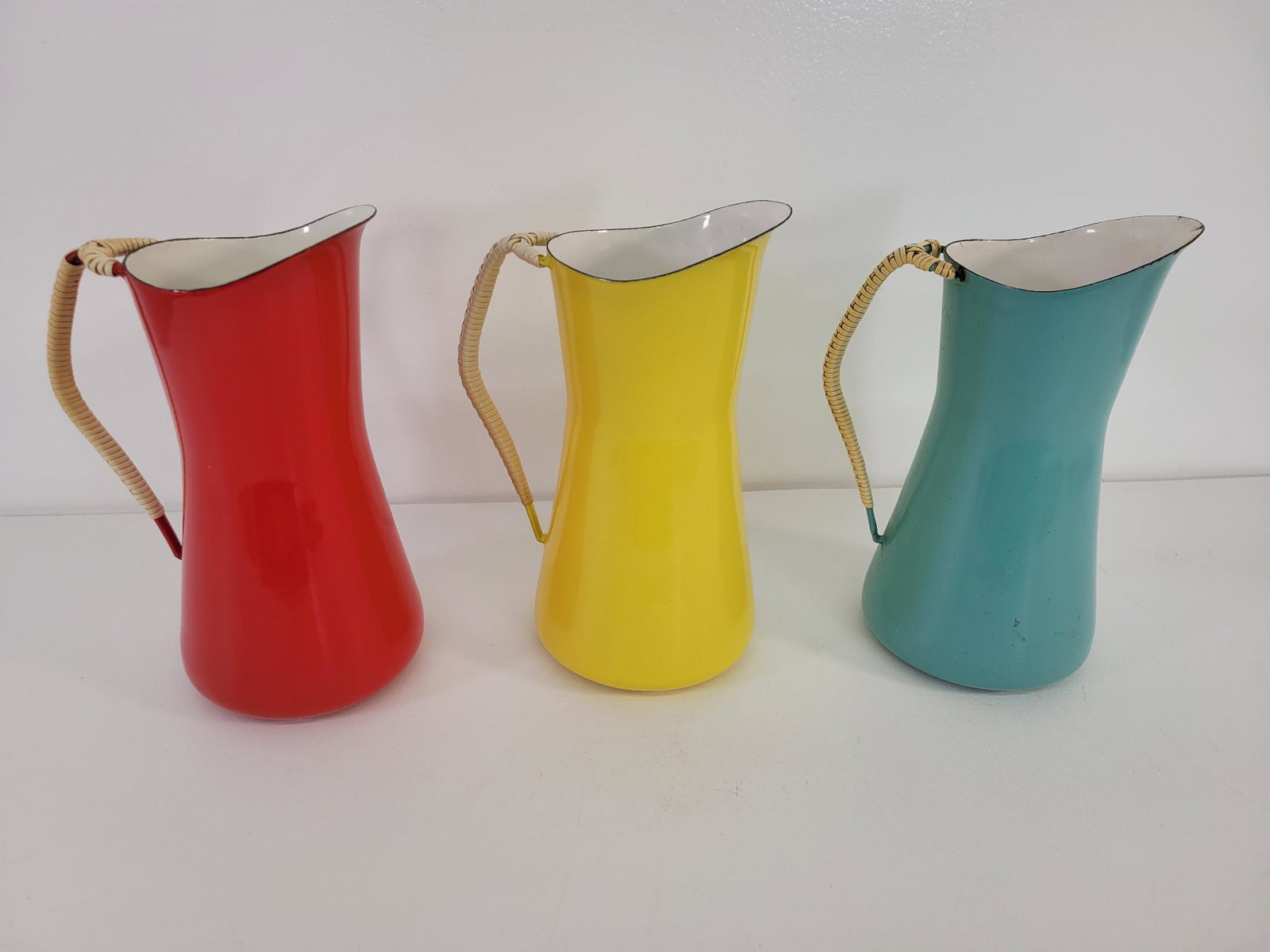 3pc Early Pre-Dansk Kobenstyle Enamel JHQ Pitchers (1 of 10)