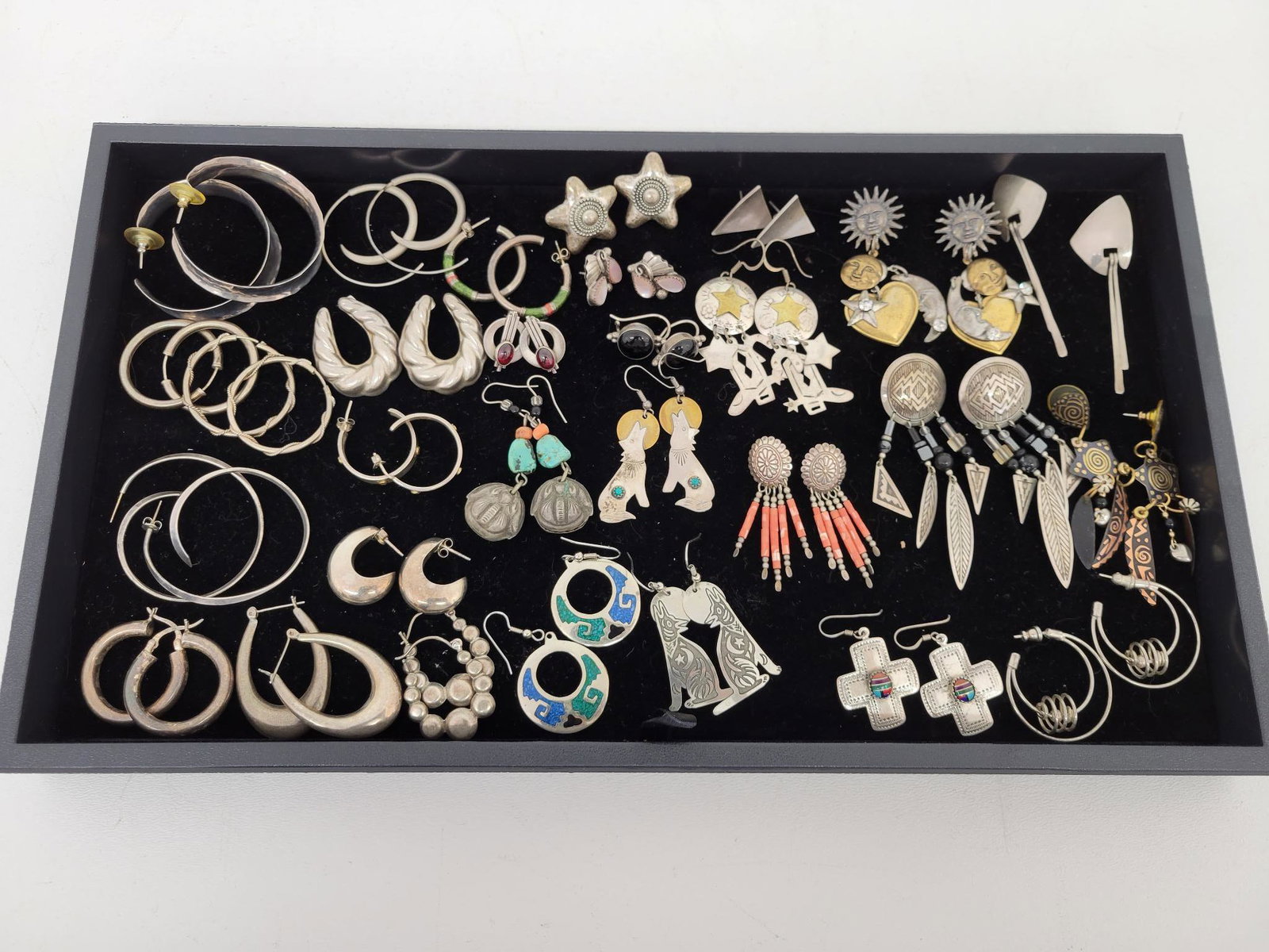 29pc Lot of Vintage Sterling Silver Earrings (1 of 12)
