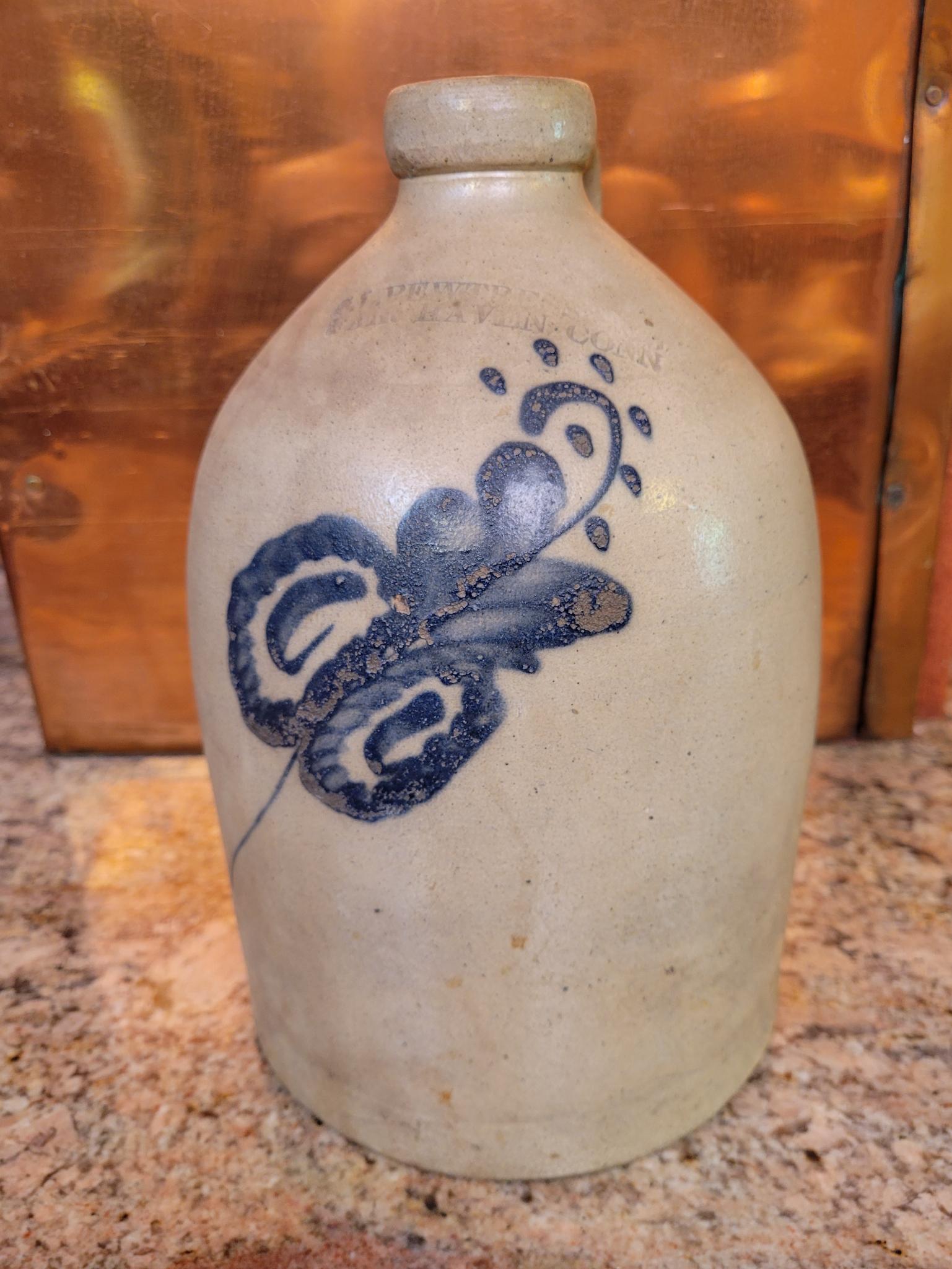 SL Pewtress & Co Cobalt Flower Stoneware Crock (1 of 5)