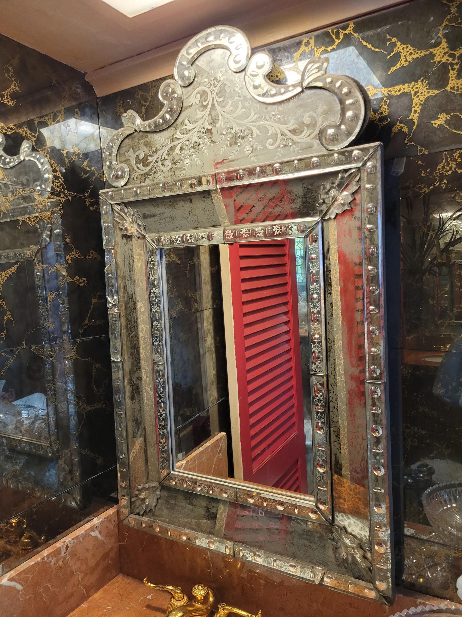 Large Venetian Wall Mirror - As-Is (1 of 7)