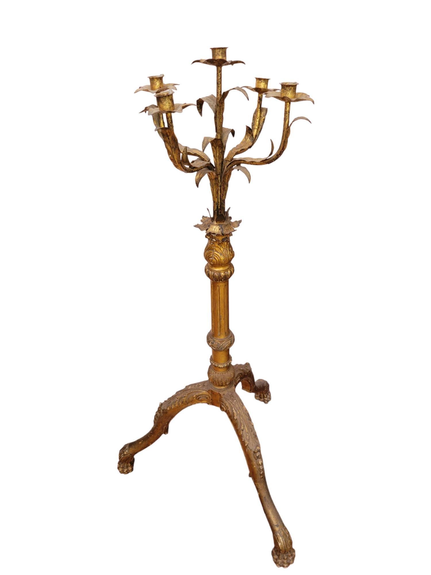 Decorative Floor Standing 5 Arm Candelabra (1 of 7)