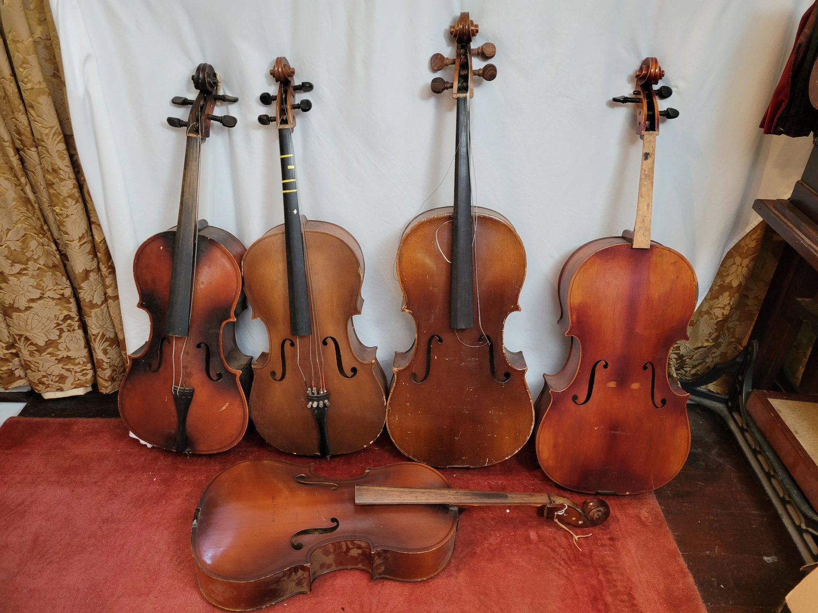 Five (5) Piece As-Is Estate Cello Lot - (#7) (1 of 8)