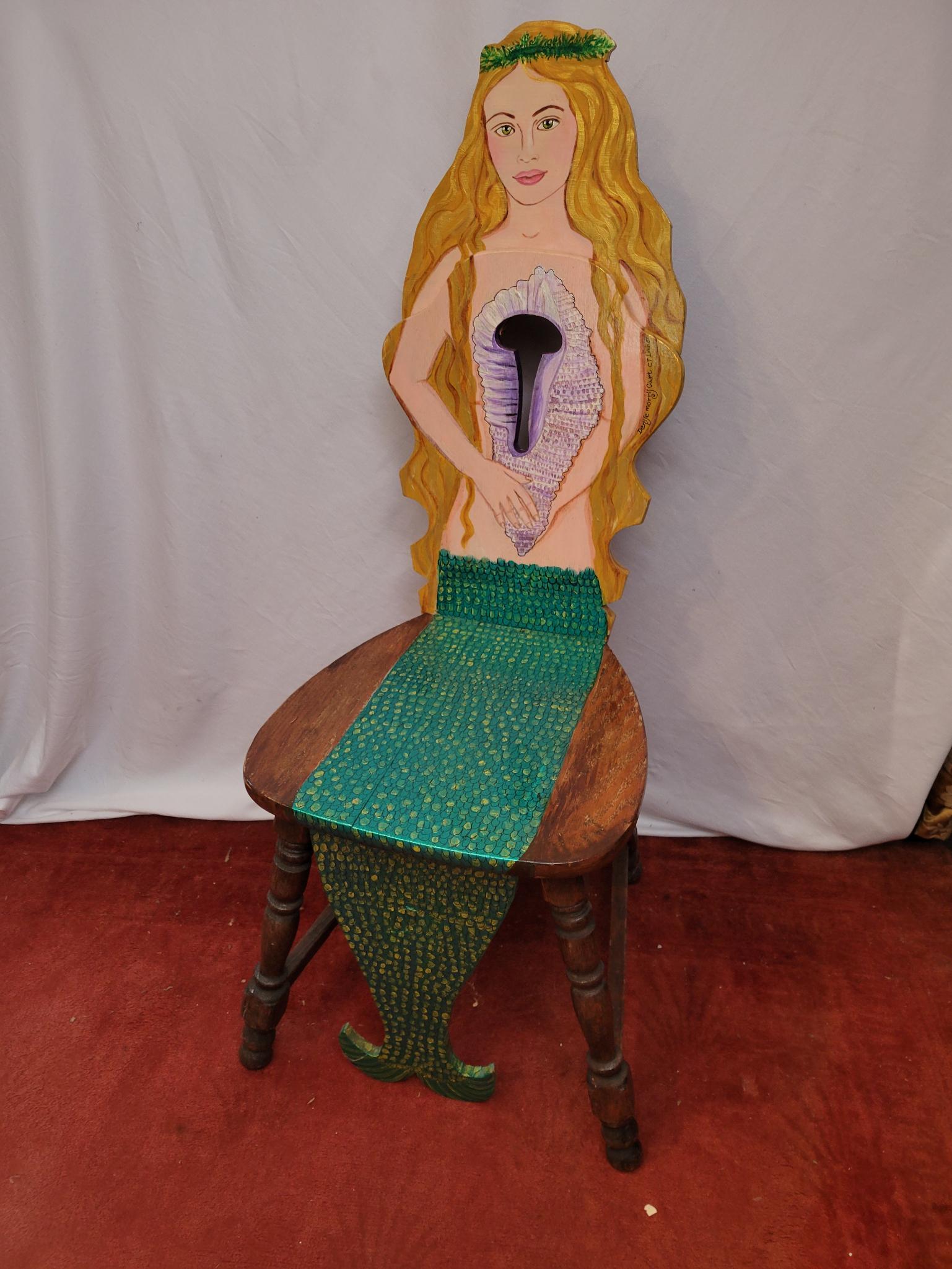 Hand painted Mermaid Fantasy Chair - Signed (1 of 8)