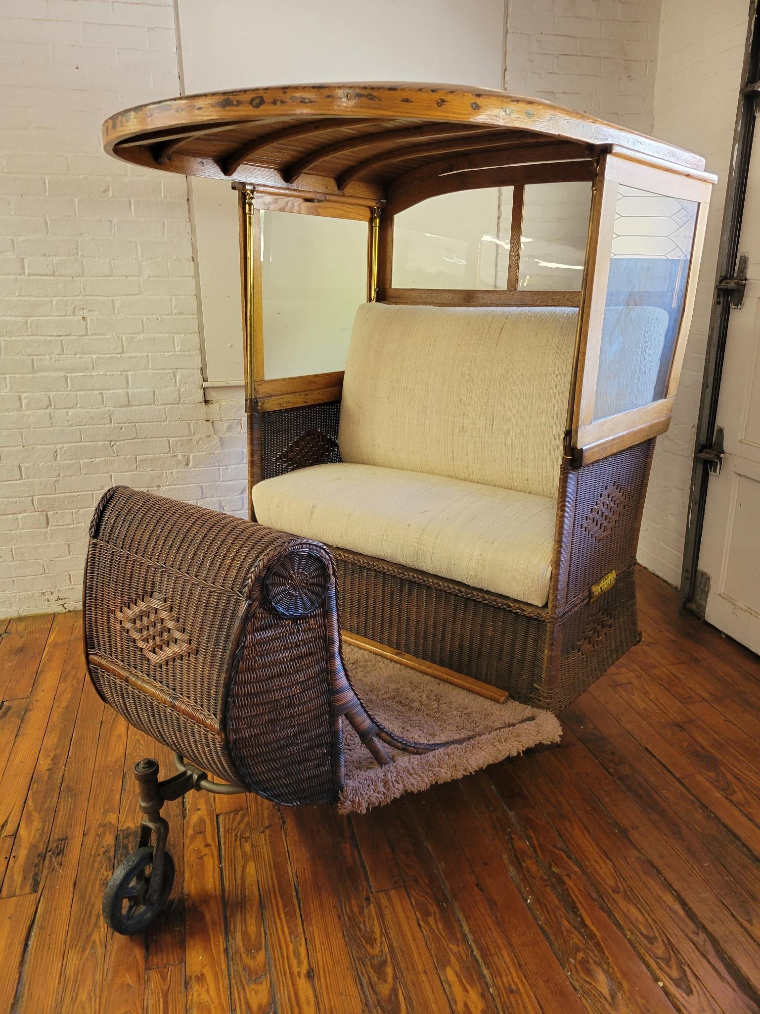 Early 20th Century Whicker Boardwalk Cart (1 of 20)