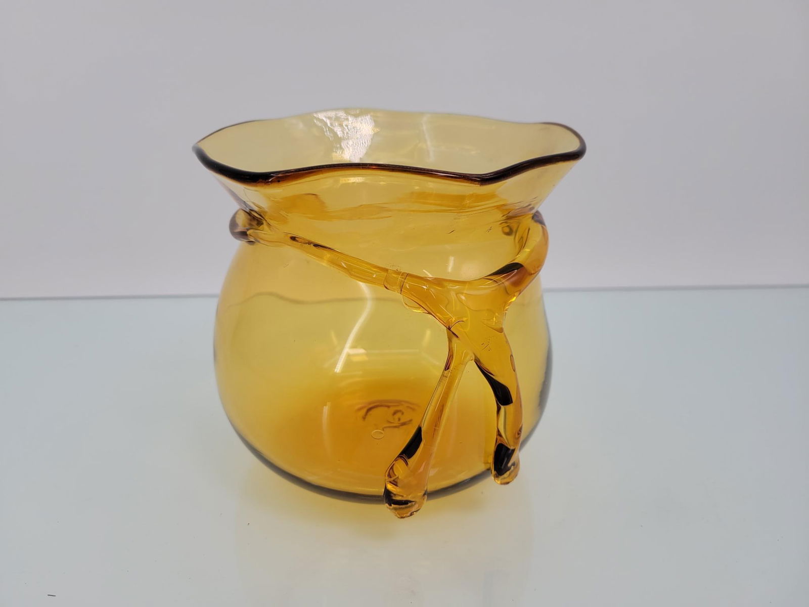 Vintage Blenko Glass Drawstring "Pouch" - 1978 (1 of 5)