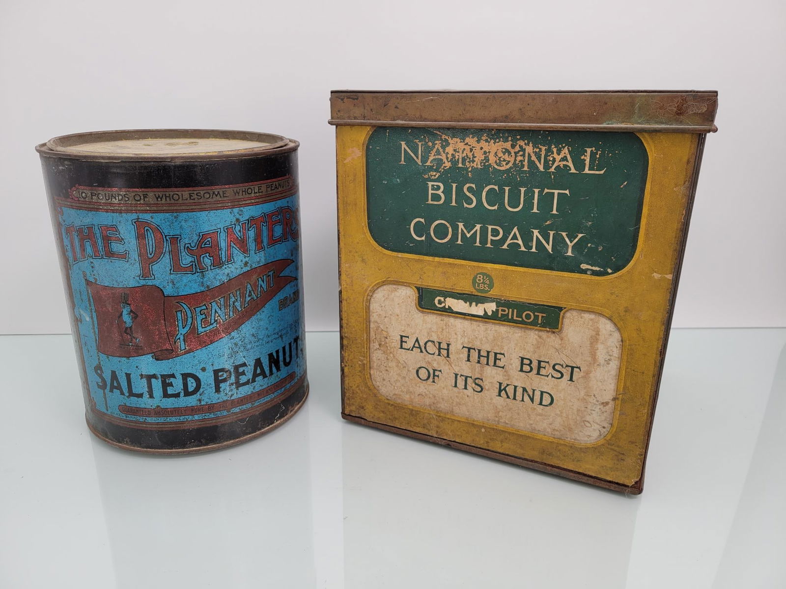 (2) Two Antique Tin Lithograph Advertising Tins (1 of 9)