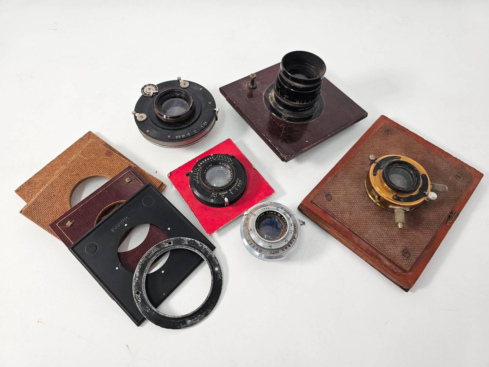 (5) Five Vintage / Antique Camera Lenses Auction