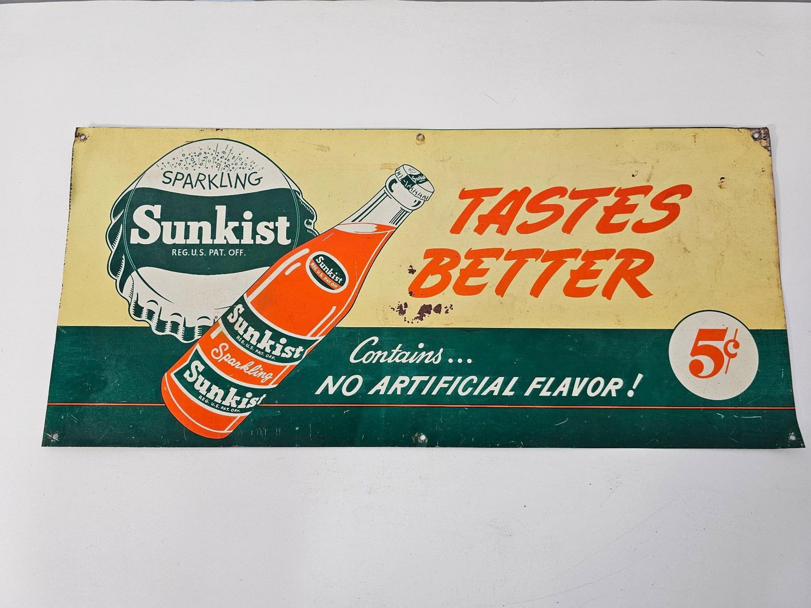 Sunkist Sparkling Tastes Better Advertising Sign (1 of 5)