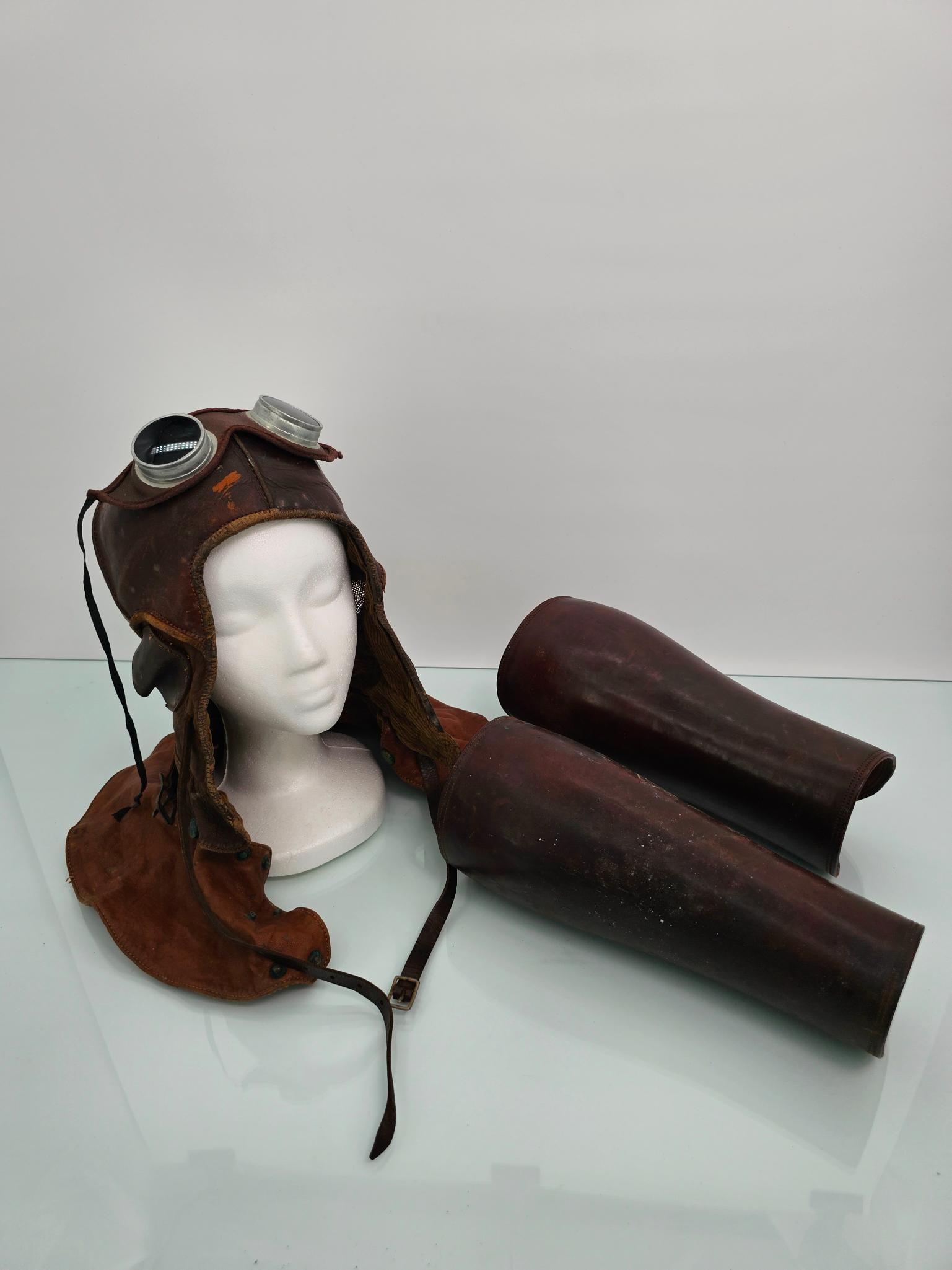 U.S. WWI Era Leather Flying Helmet (1 of 14)