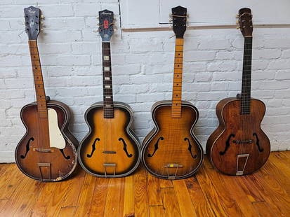 (4) Four Estate Found Guitars - (As-Is): Includes in this lot are the guitars seen in the photos. These were all found above the garage of a Milford CT home where they had been for the last 30 years. You get exactly what you see. Sold