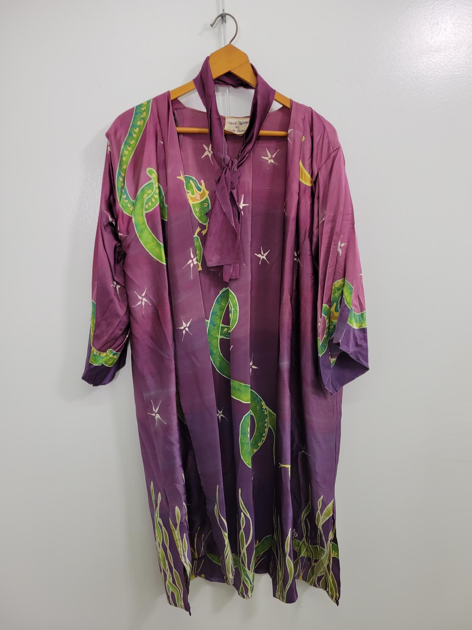 Hand Painted Paula Mulvey Silk Kimono (1 of 5)
