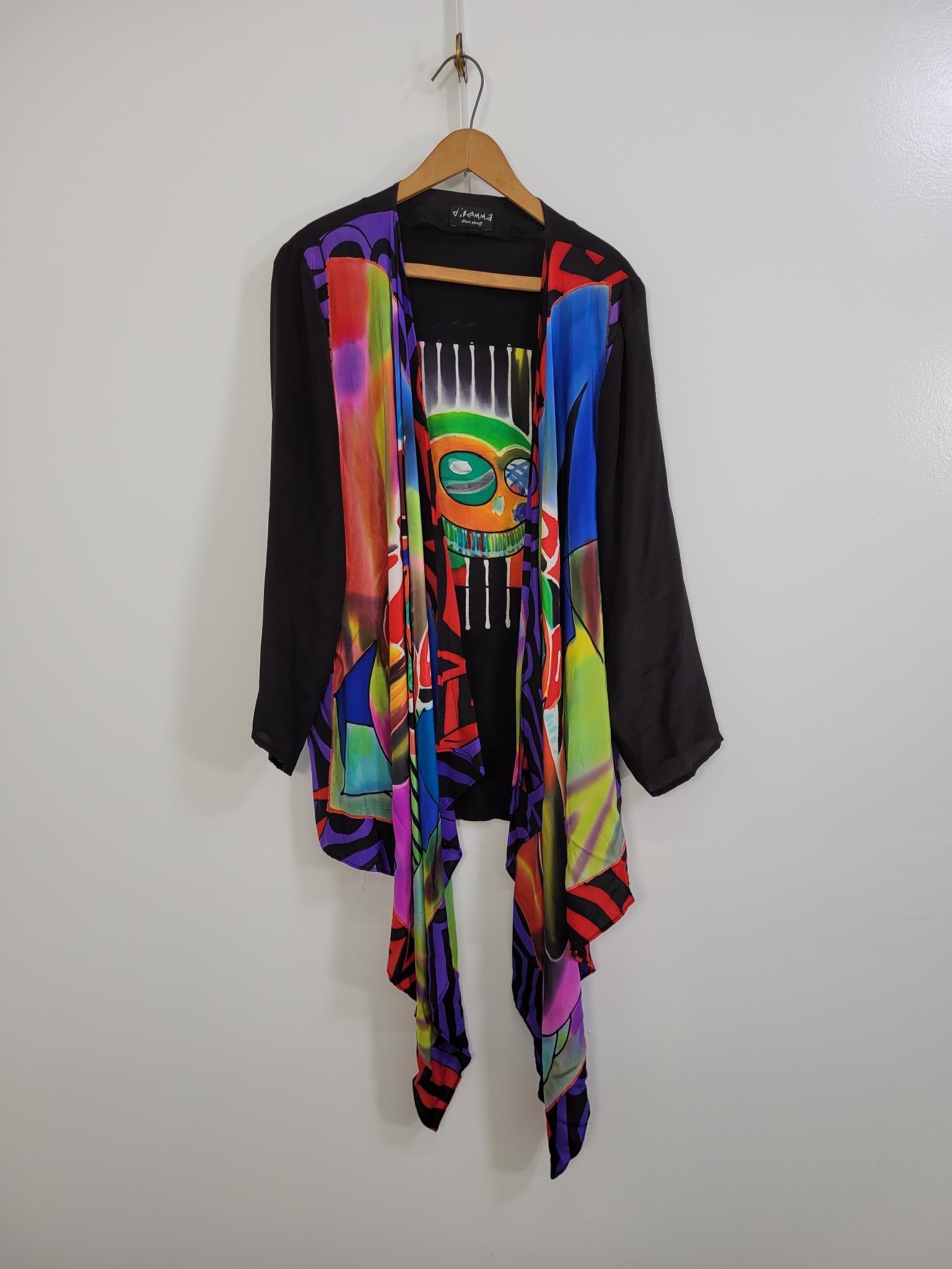 Dilemma New York Hand painted Silk Kimono (1 of 5)