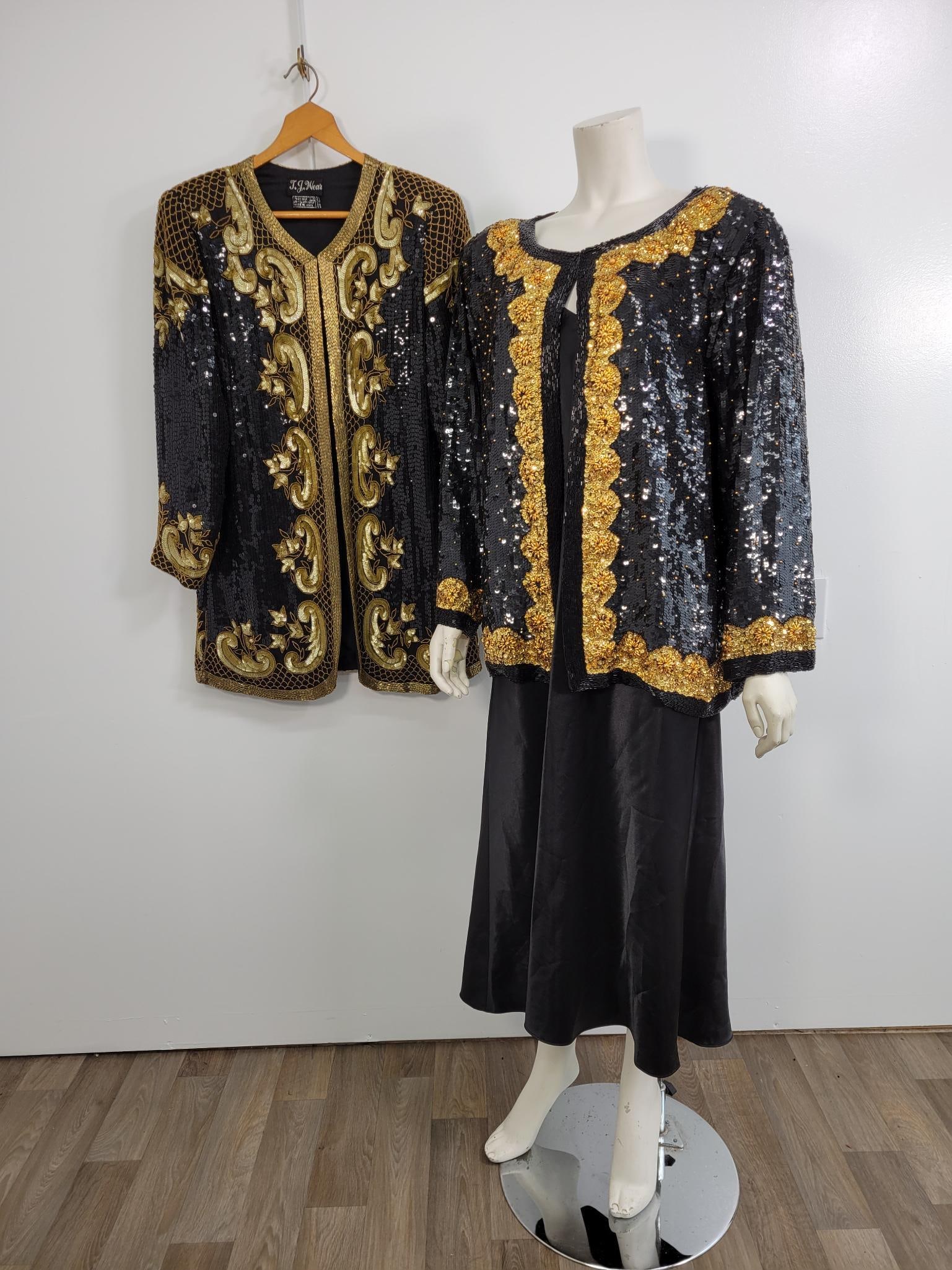 Pair of Silk Sequin Jackets And Slip Dress (1 of 12)