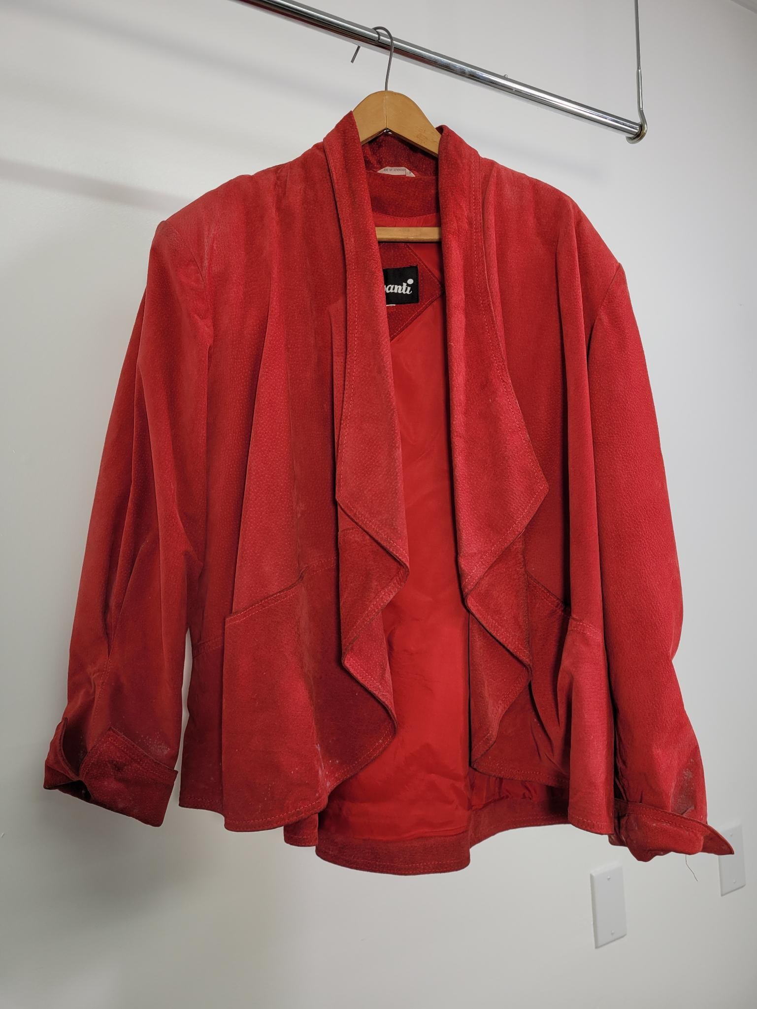 Avanti Red Suede Jacket (1 of 6)