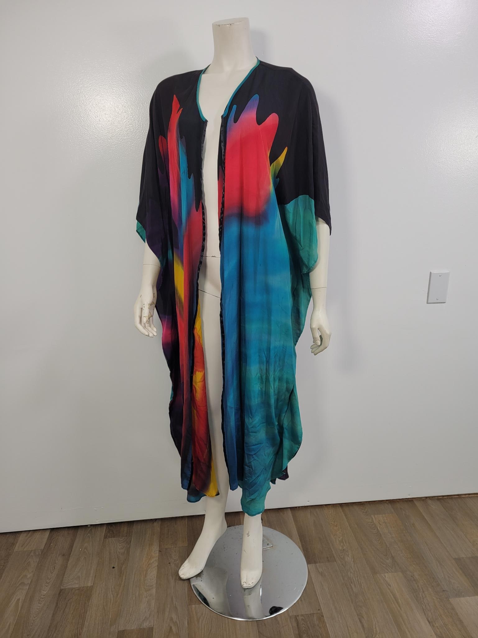 Auromodel Atelier Hand painted Indian Silk Kimono (1 of 5)