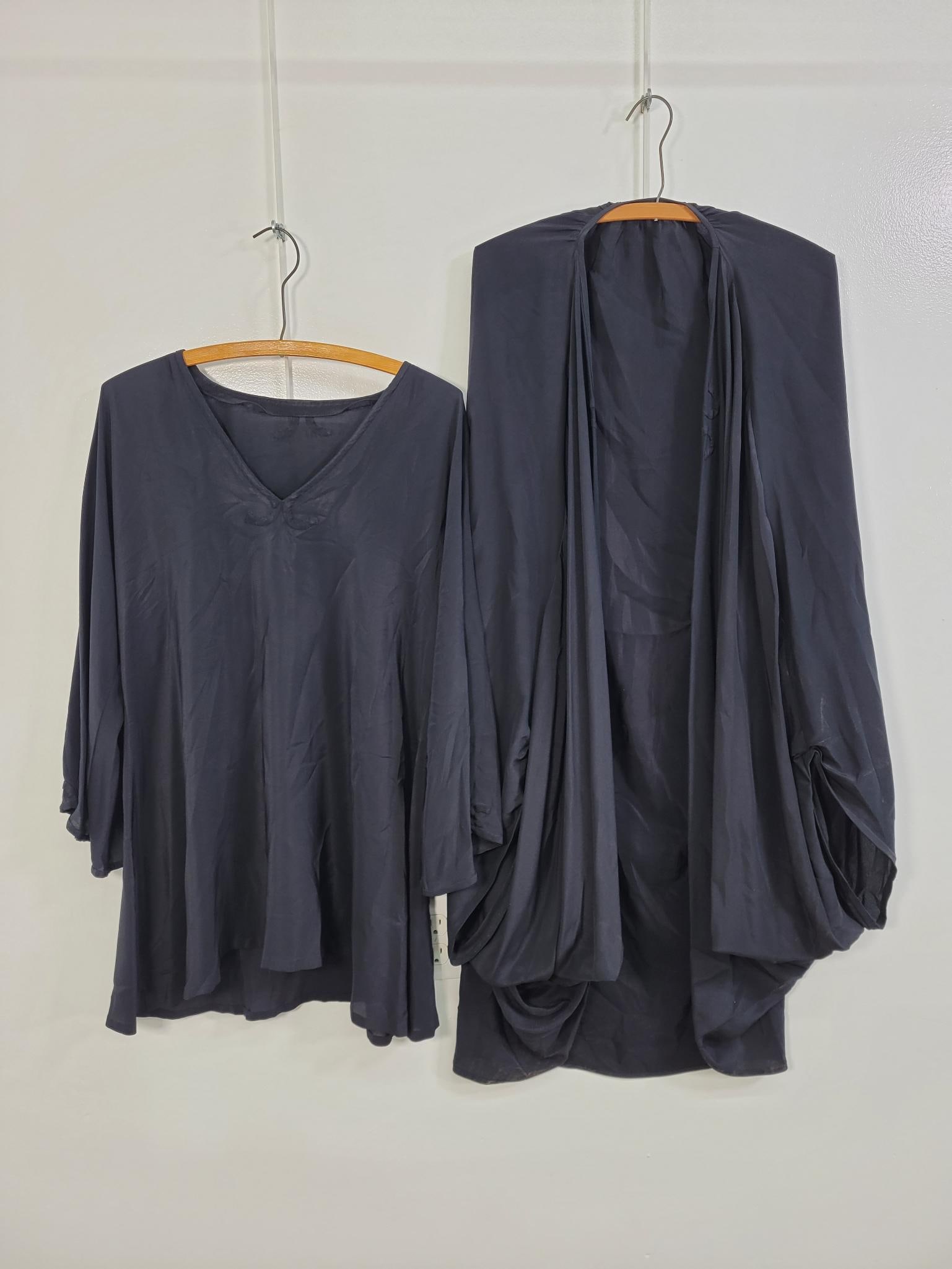 Handmade Black Silk Top + Duster (1 of 8)
