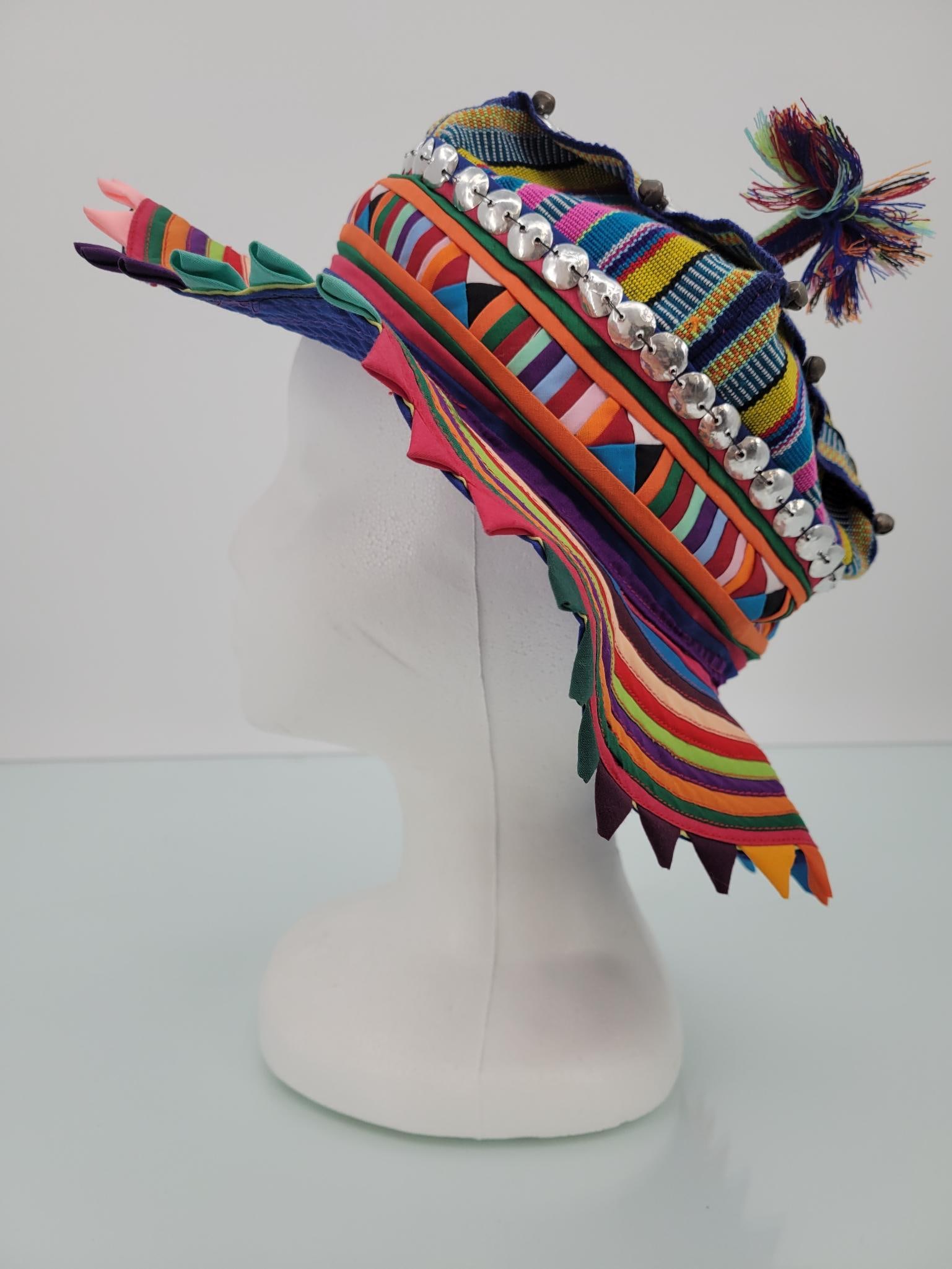 Vintage Rainbow Belled Hat (1 of 3)