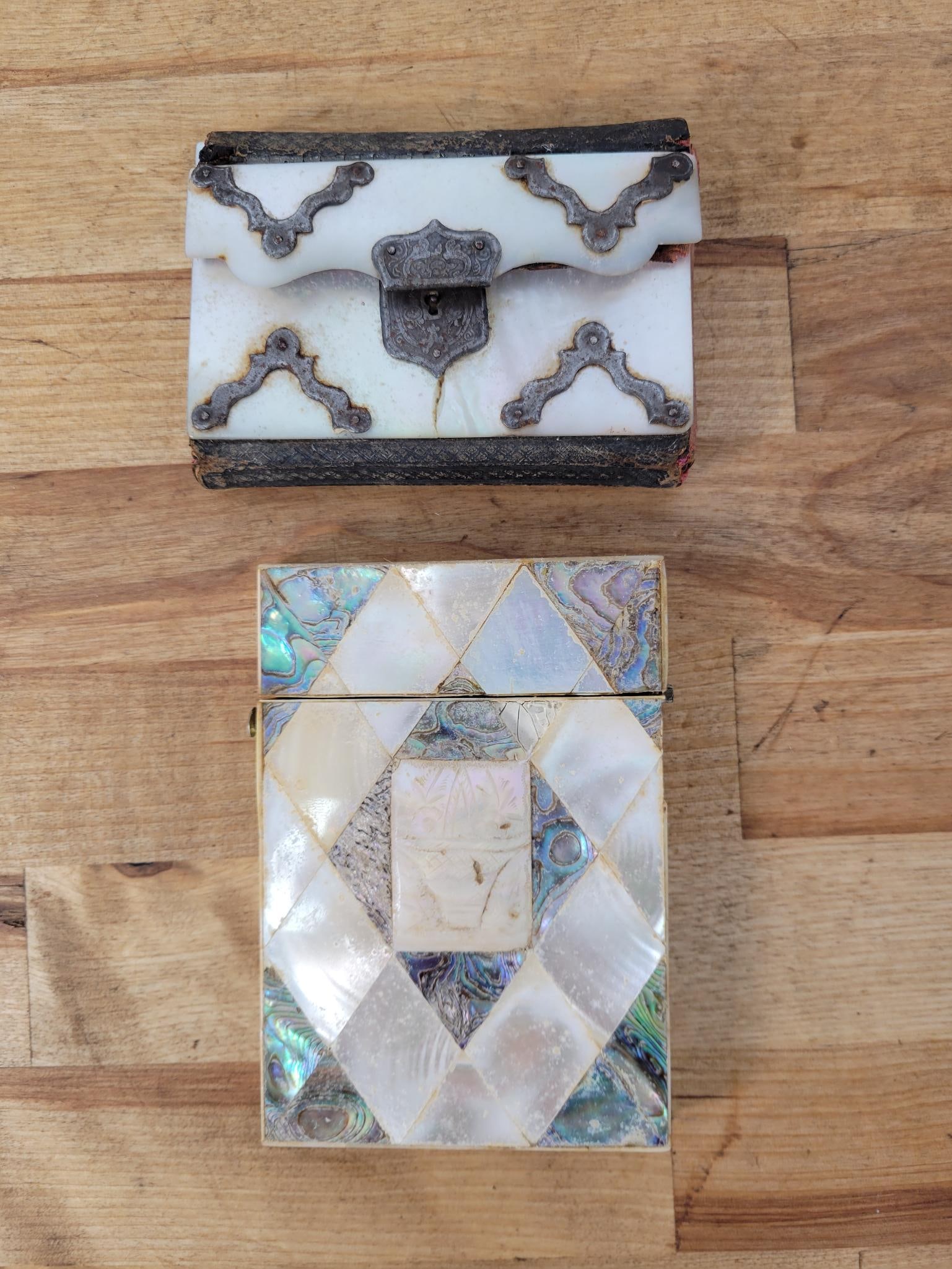 Mother Of Pearl & Abalone Calling Card Cases (1 of 6)