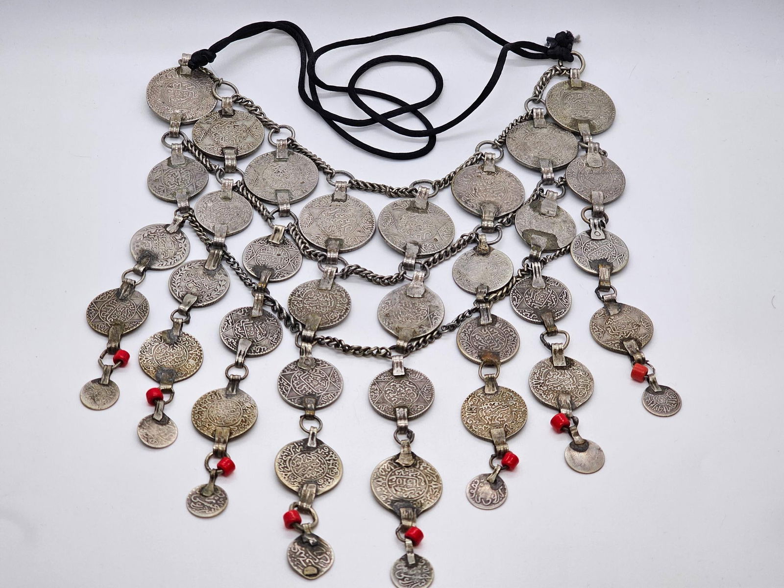 Antique Moroccan Silver Berber Coin Necklace (1 of 12)