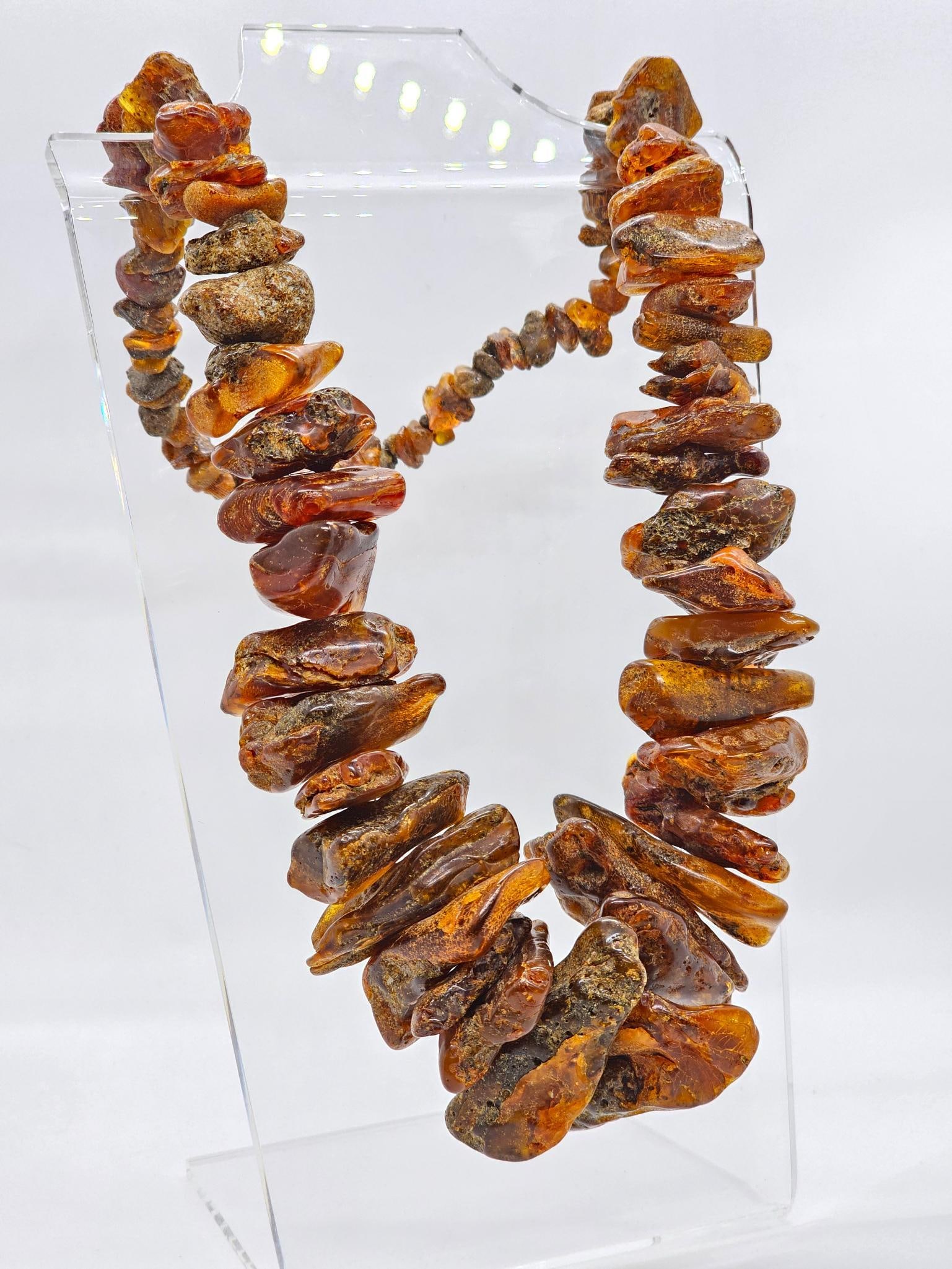26" Graduated Raw Amber Necklace (1 of 7)