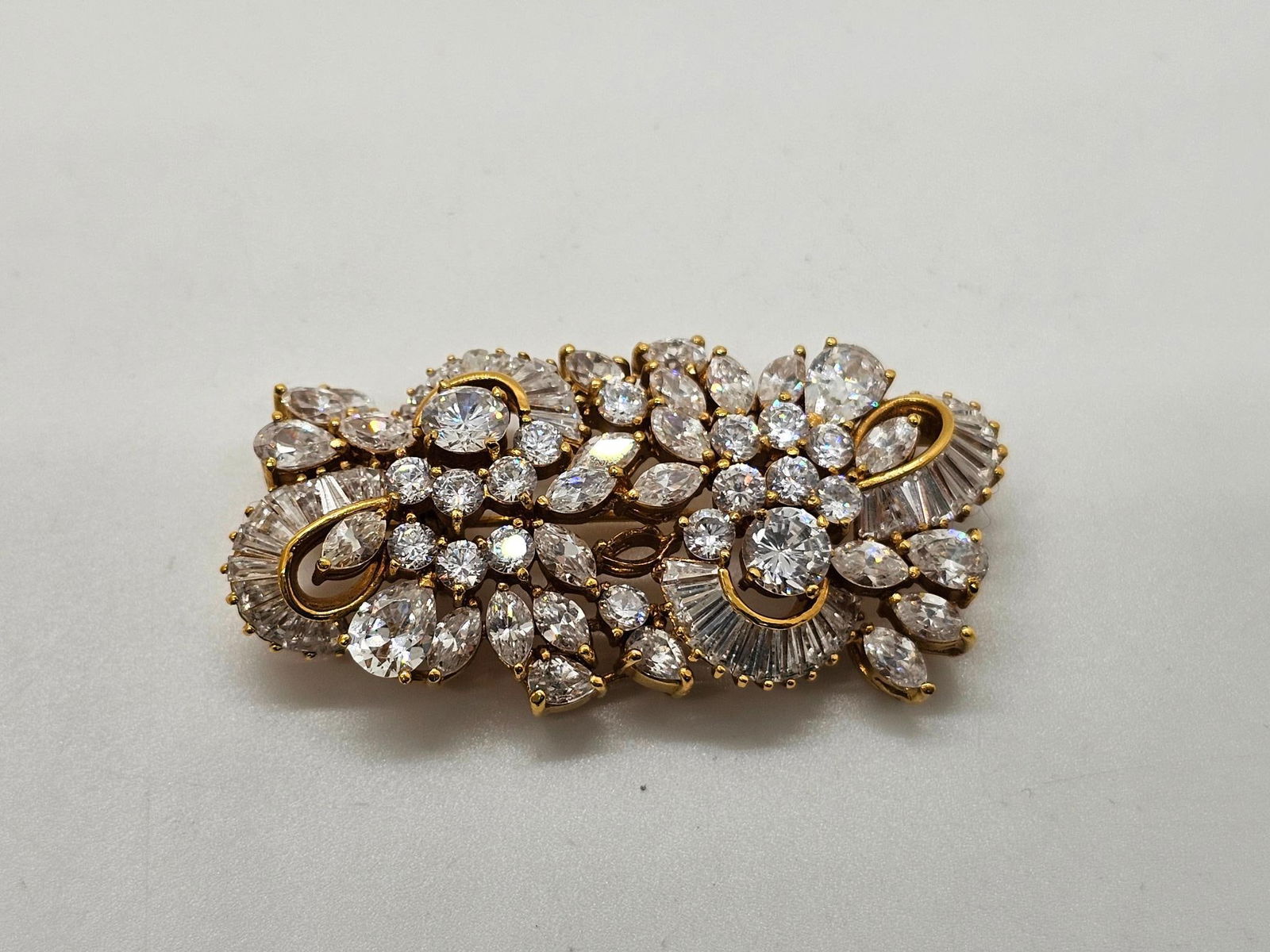 14K Yellow Gold & Crystal Necklace Pendant (1 of 8)