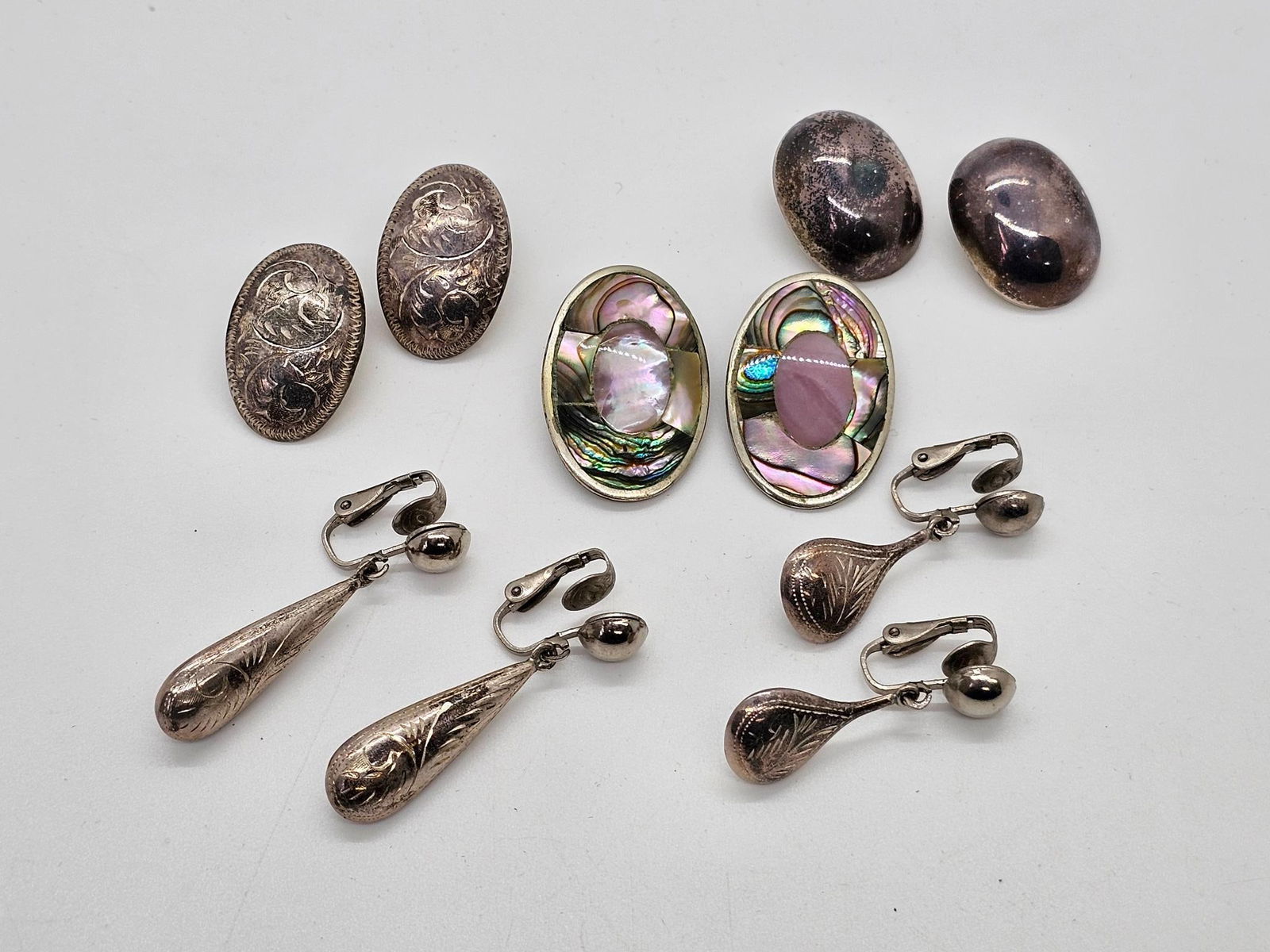 5 Pairs of Sterling Silver Clip-on Earrings (1 of 5)