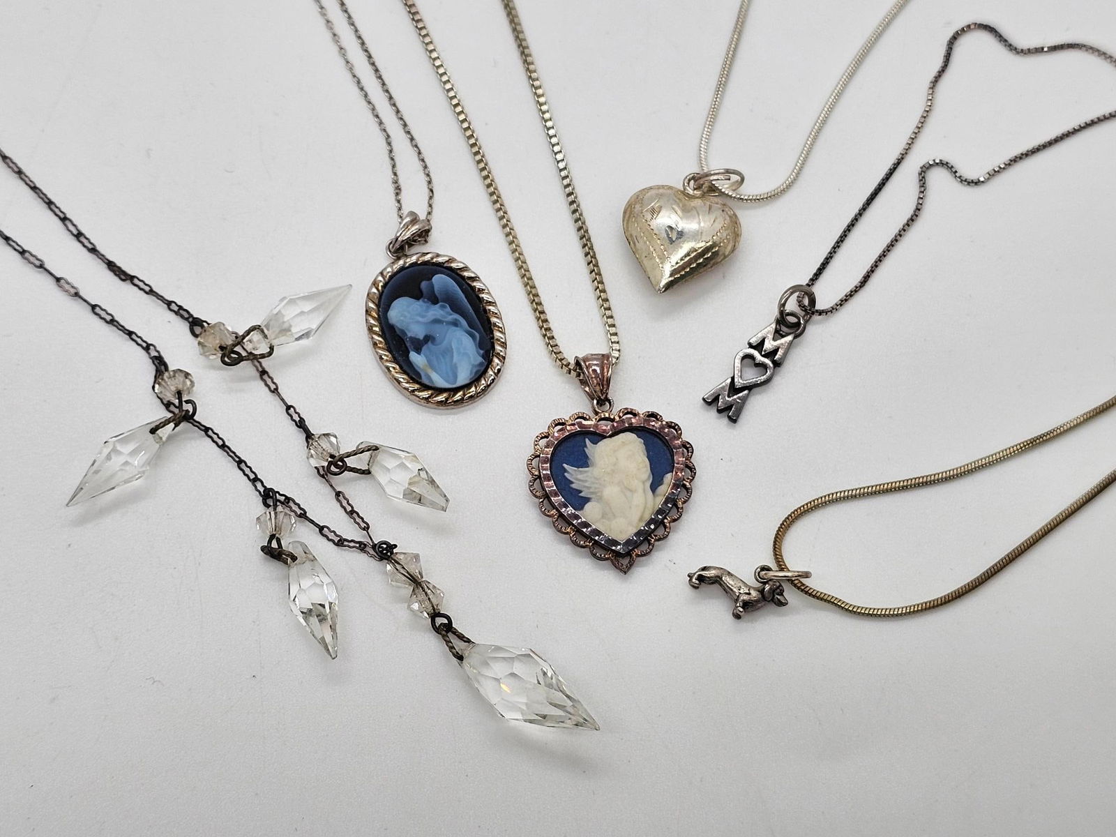 6 Sterling Silver Necklaces - Estate Lot (1 of 8)