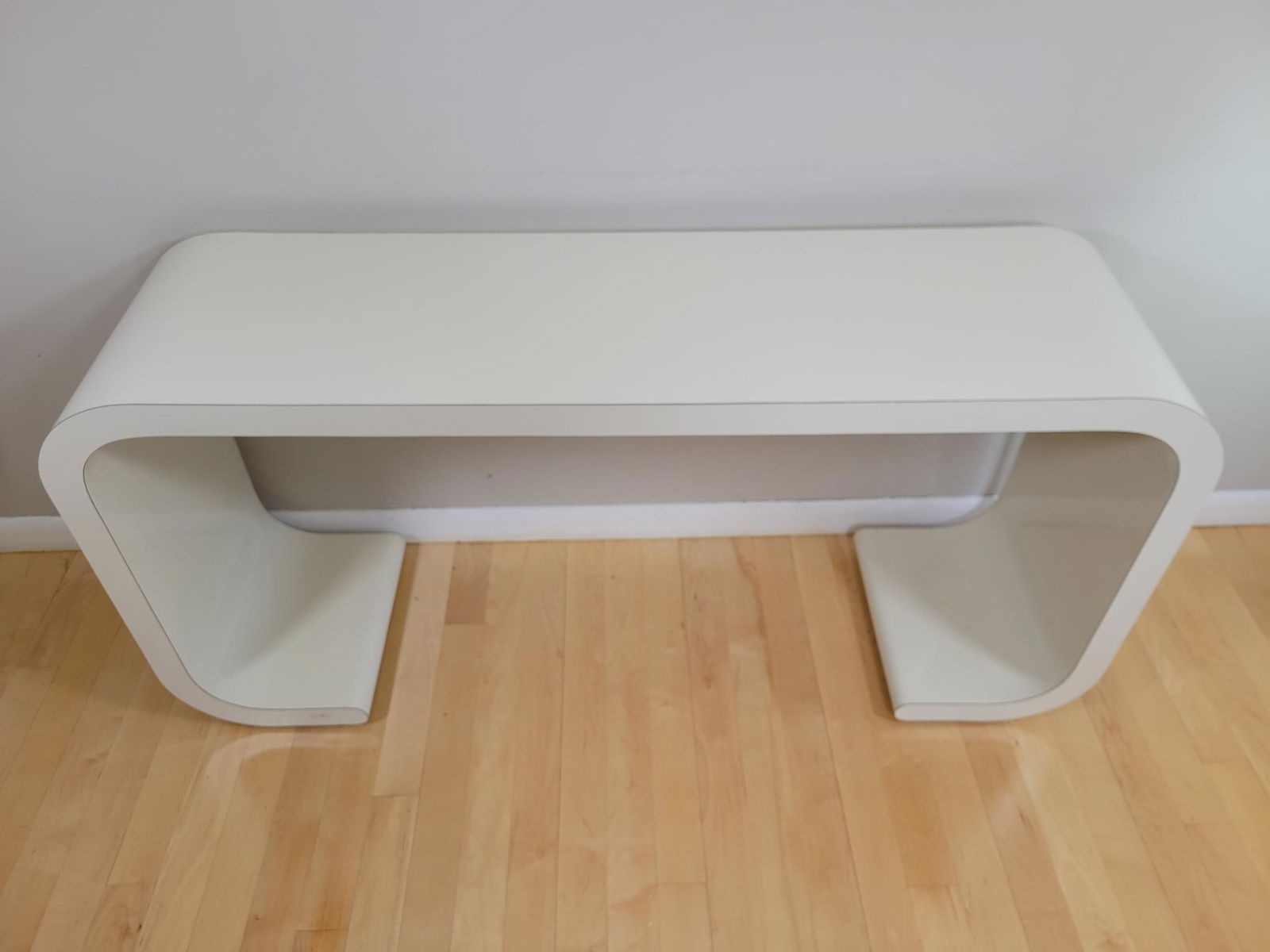Post-Modern White Lacquer Console Table (1 of 10)
