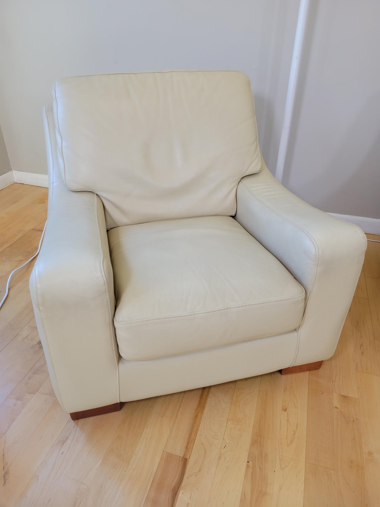 Signed Roche Bobois Leather Chair (1 of 10)