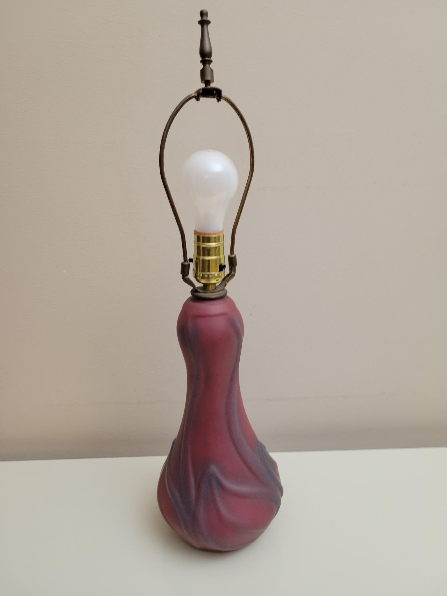 Large Van Briggle Art Potter Table Lamp (1 of 6)