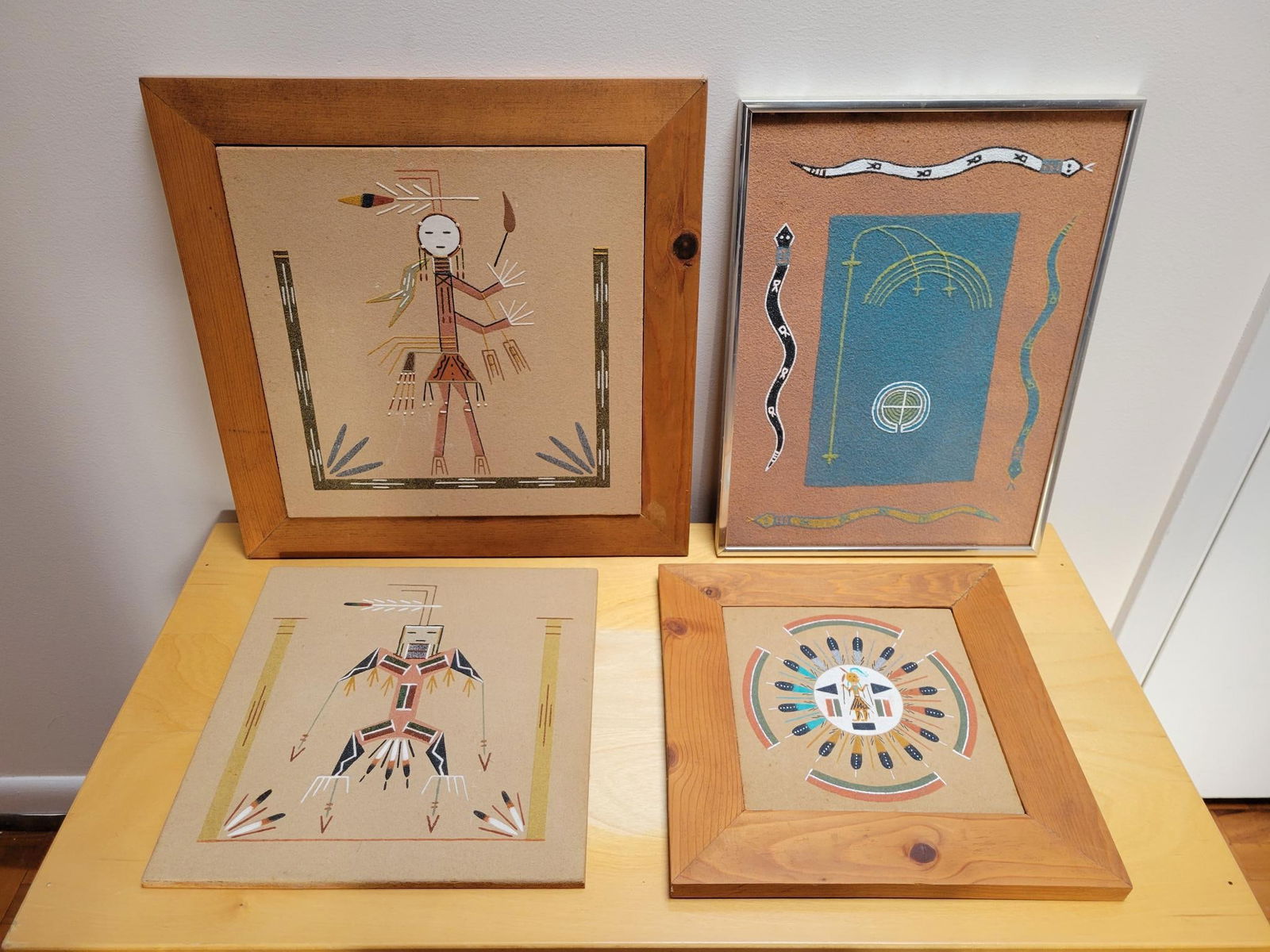 (4) Four Navajo Sand Paintings (1 of 20)