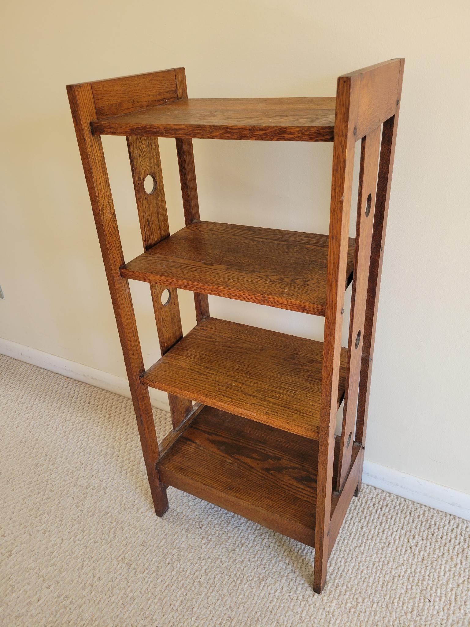 Early 20th C. Arts & Crafts Mission Oak Bookshelf (1 of 12)