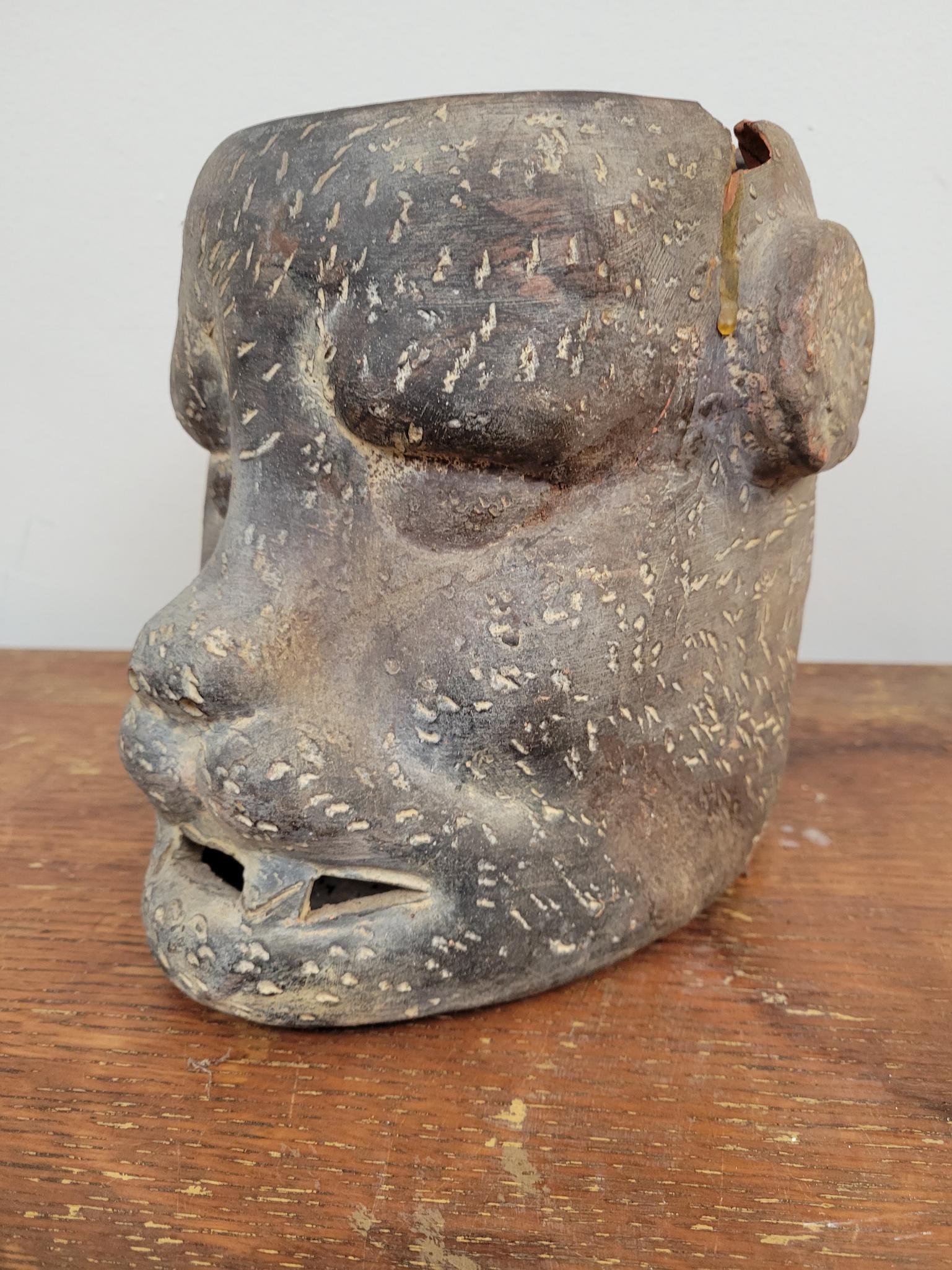 Unusual Ceramic Devils Face Pottery (1 of 7)