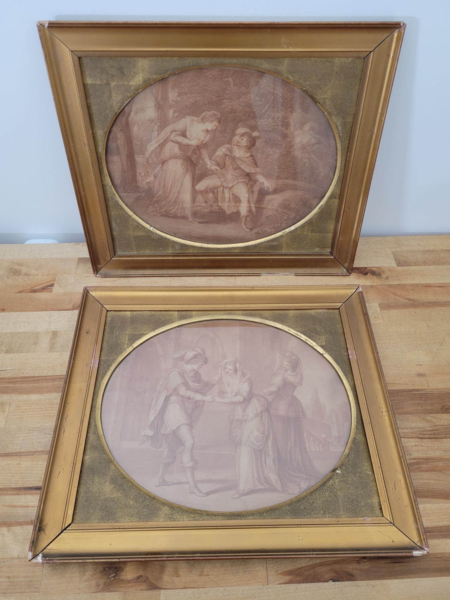 Pair of Stipple Engraved Prints (1 of 9)