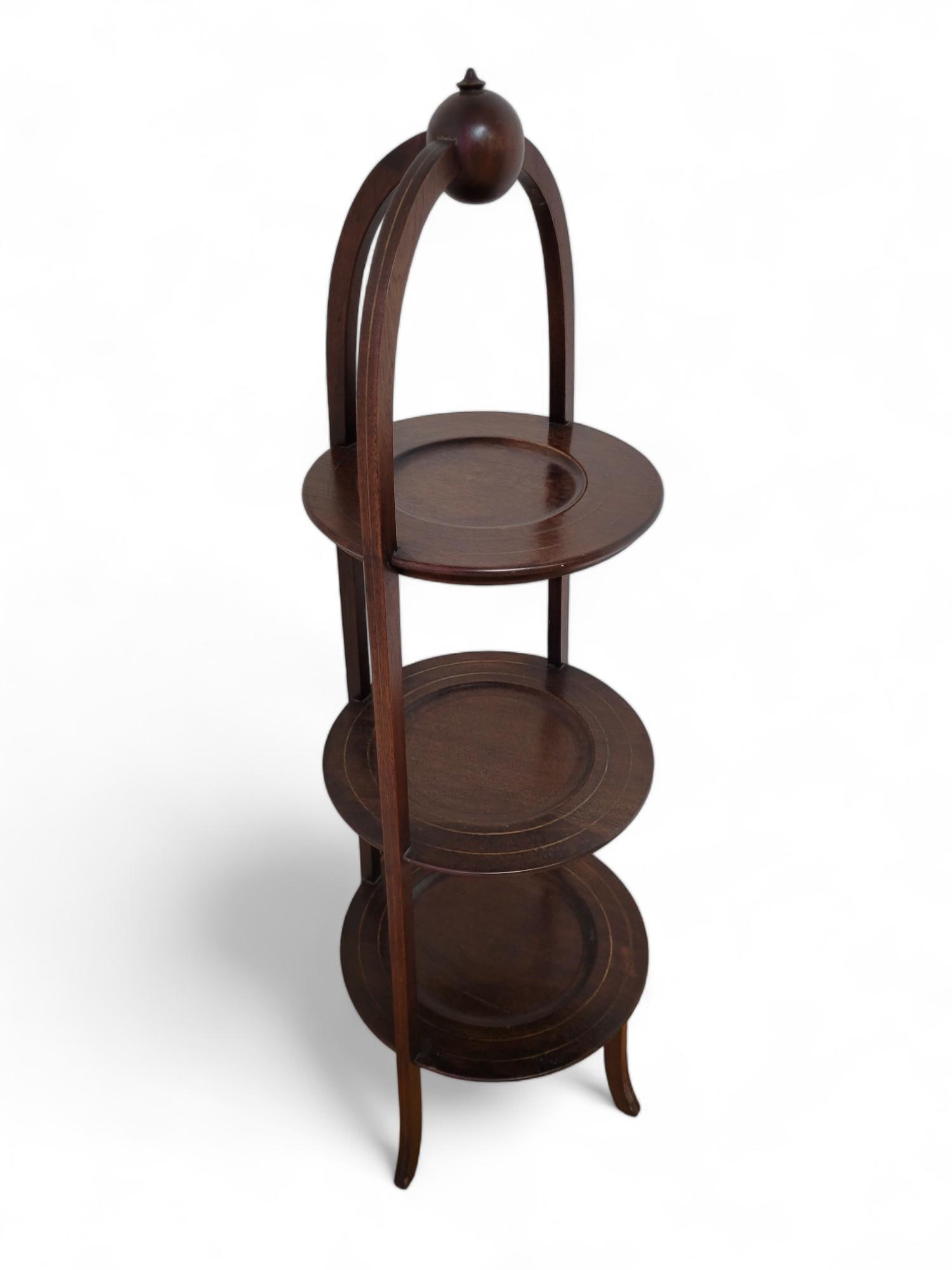 Antique Mahogany Three Tier Muffin Stand (1 of 12)