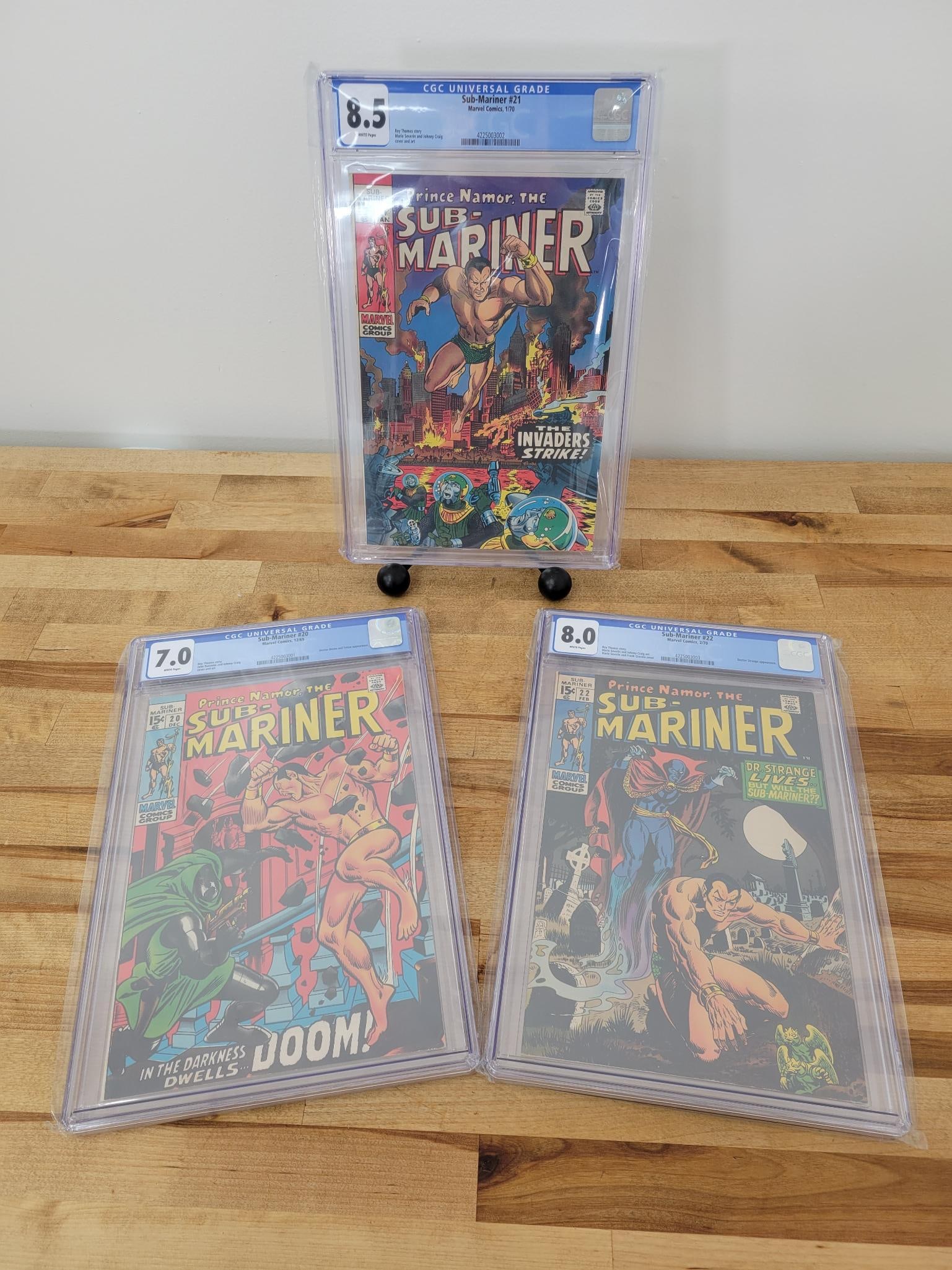 (3) Three CGC Graded Sub-Mariner Comics #20-#22 (1 of 11)