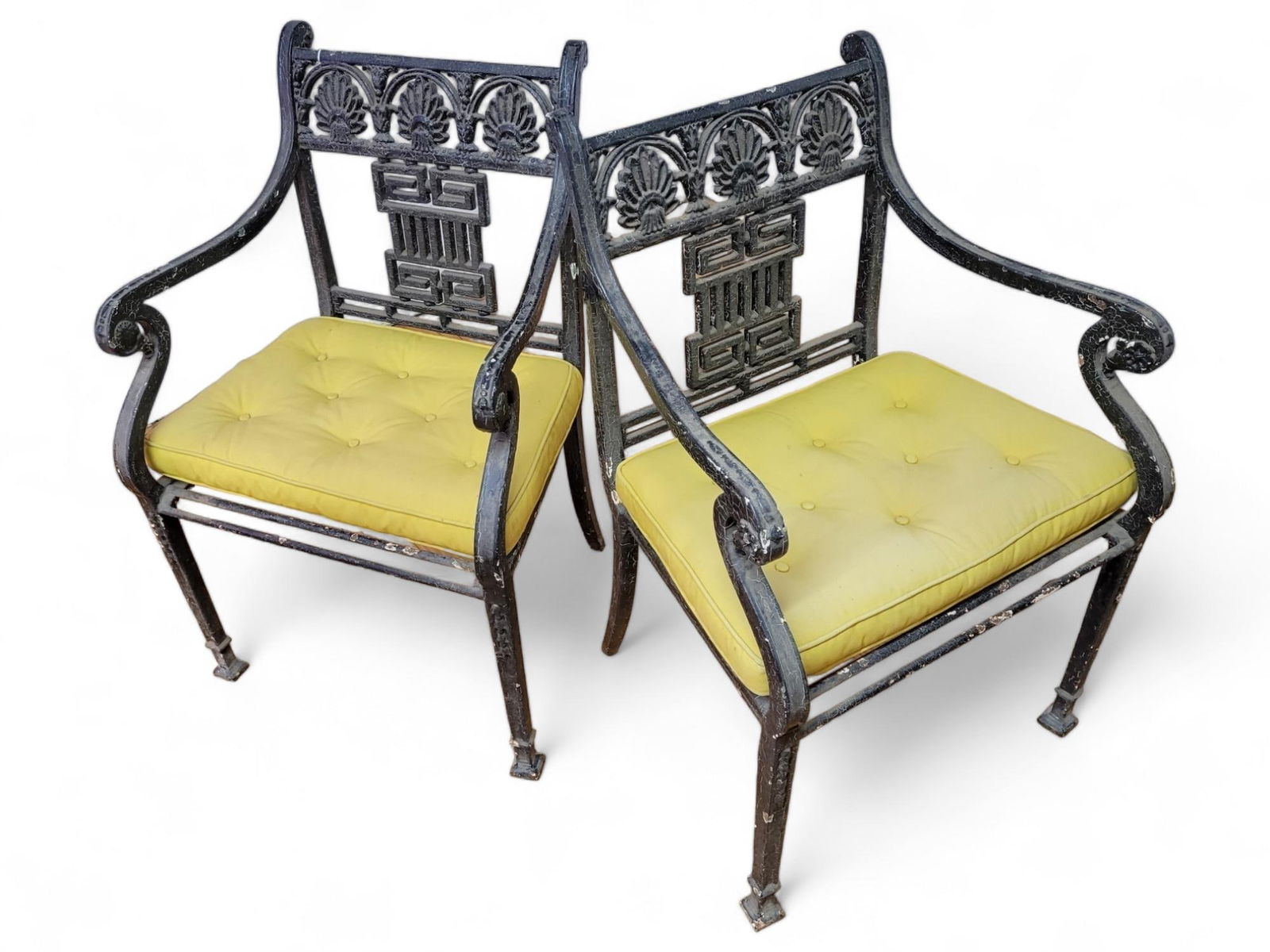 Pair of 20th C. Cast Iron Garden Chairs (1 of 20)