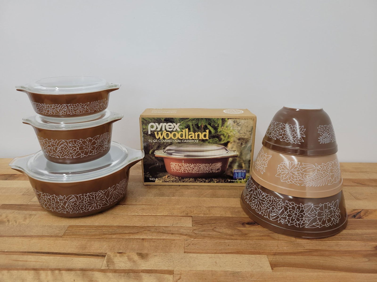 Grouping of Vintage Pyrex Woodland Glassware (1 of 20)